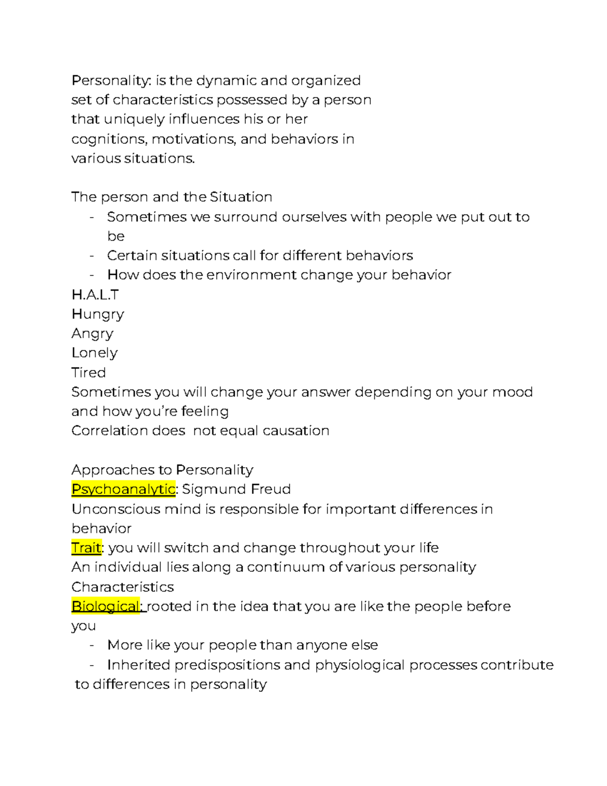 1 24 Dr.Bass Theories of Persona Personality is the dynamic and