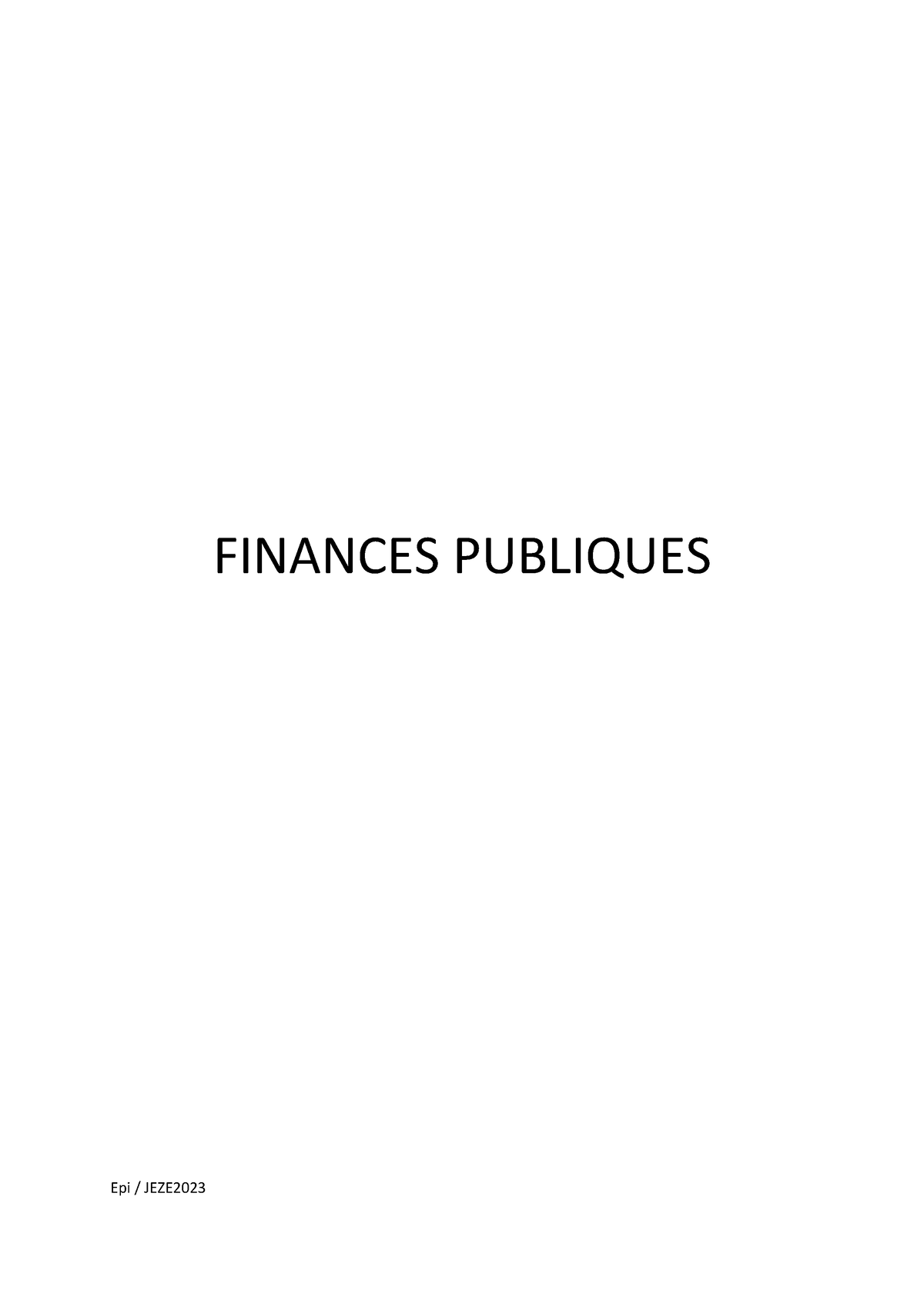 dissertation en finances publiques