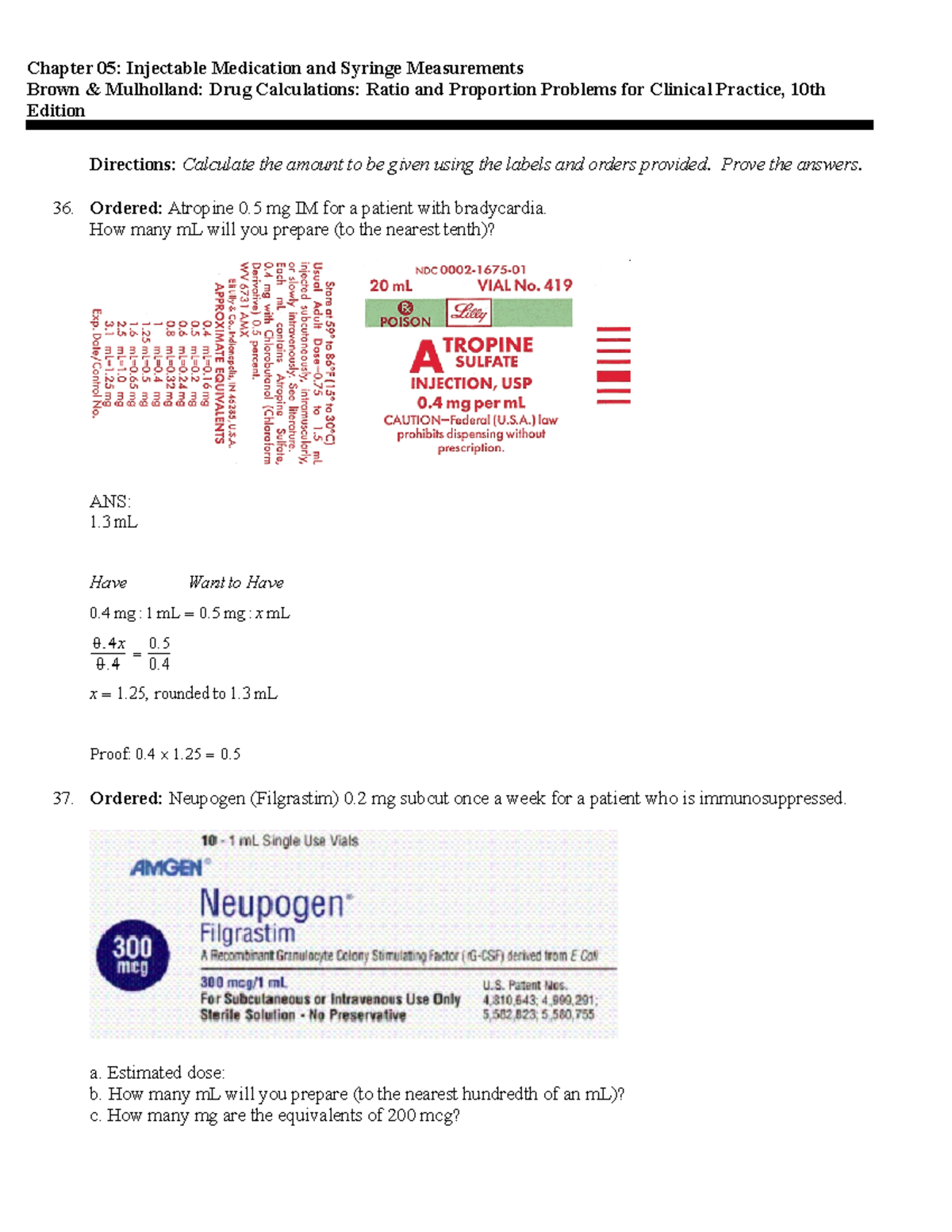 Injections Practice - Chapter 05: Injectable Medication and Syringe ...