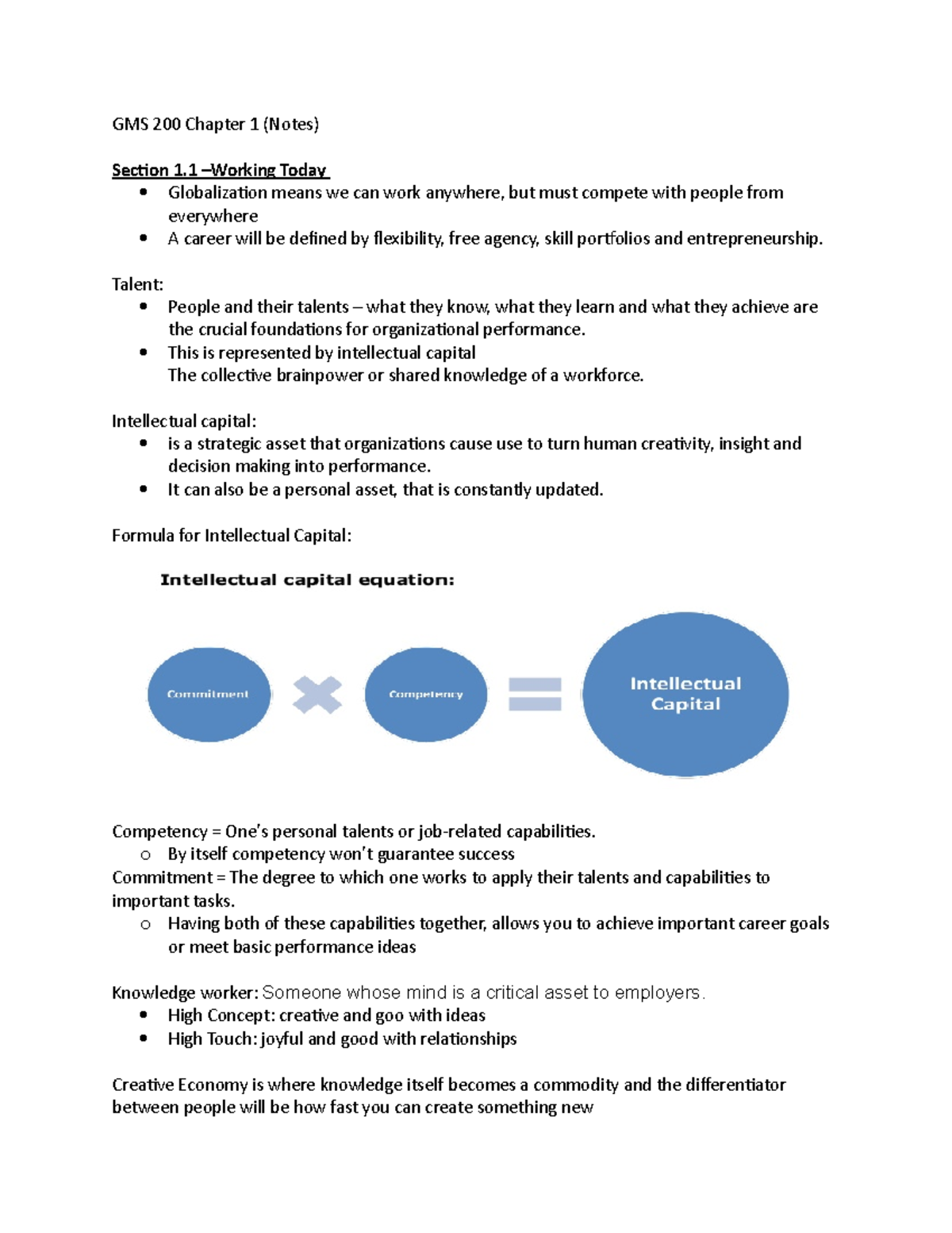 GMS 200 - Chapter 1 - Lecture notes 1-2 - GMS 200 Chapter 1 (Notes ...