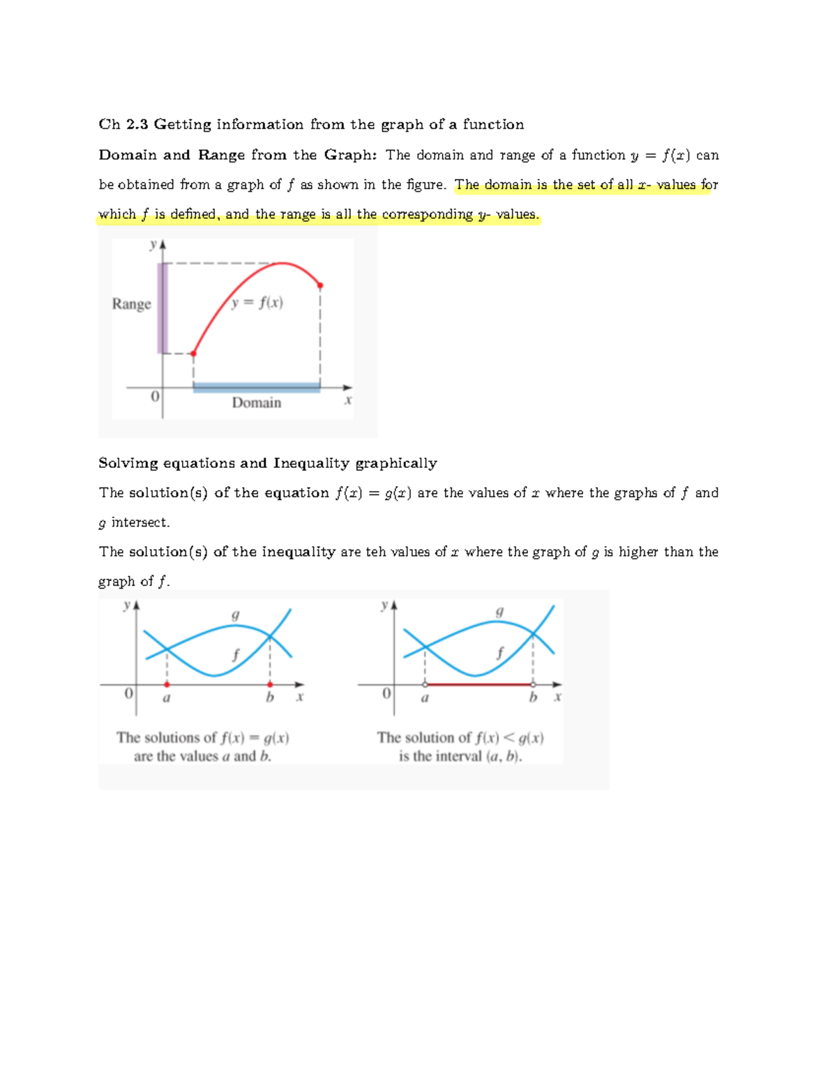 Ch+2 - lecture notes - Ch 2 Getting information from the graph of a ...