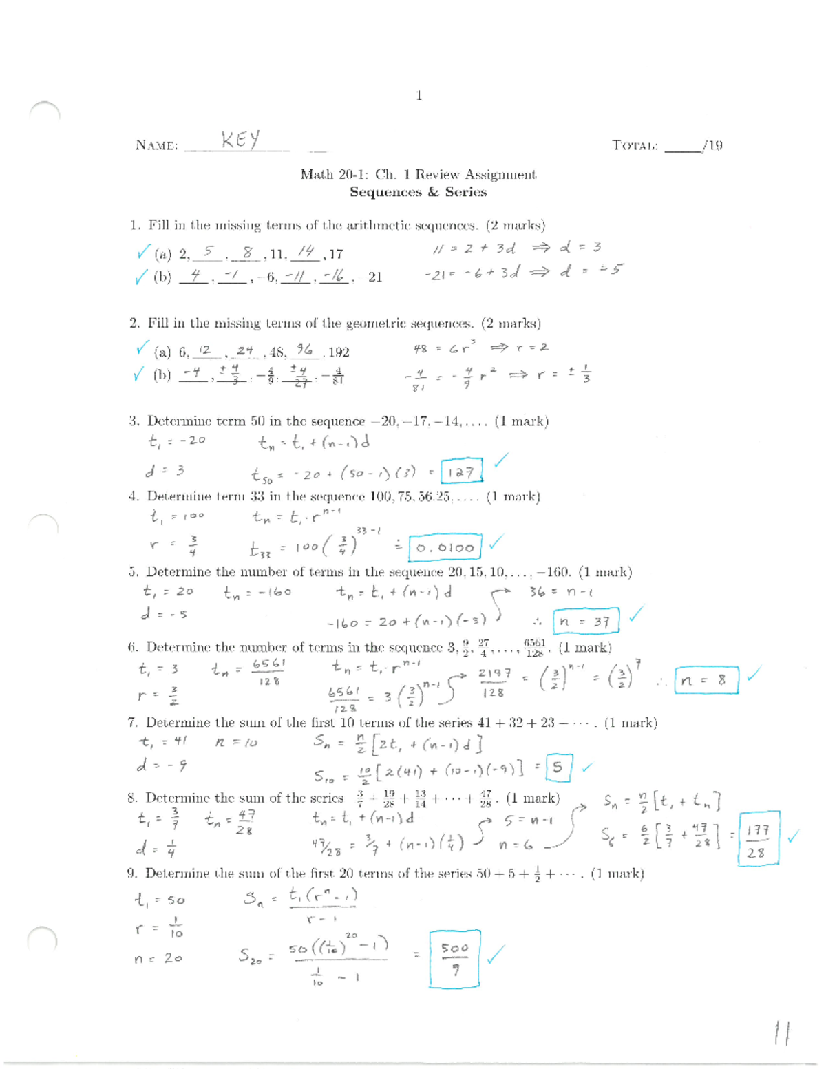 CH1 - Chapter 1 - Math 20-1 - Studocu