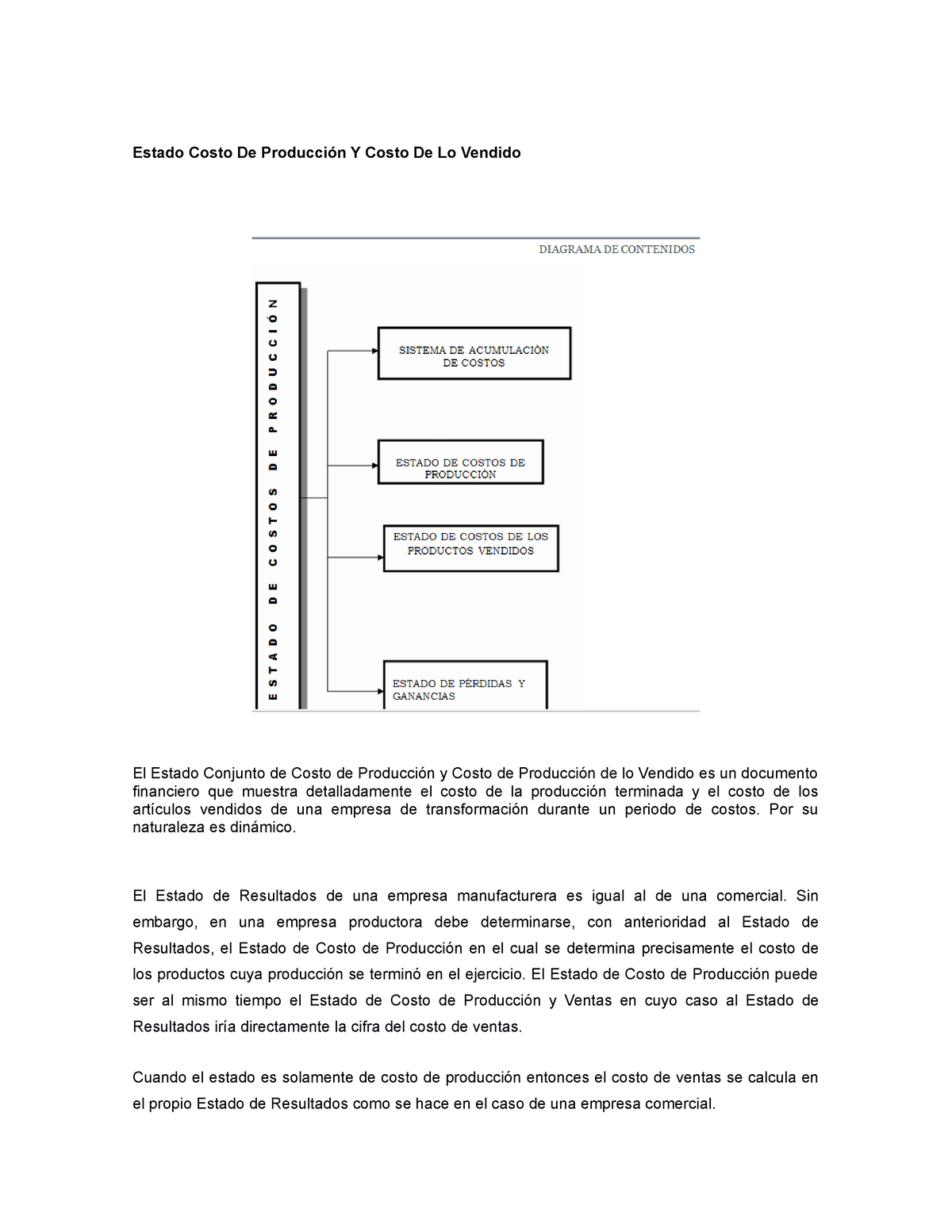 Estado Costo De Producción Y Costo De Lo Vendido Teoria - Estado Costo ...