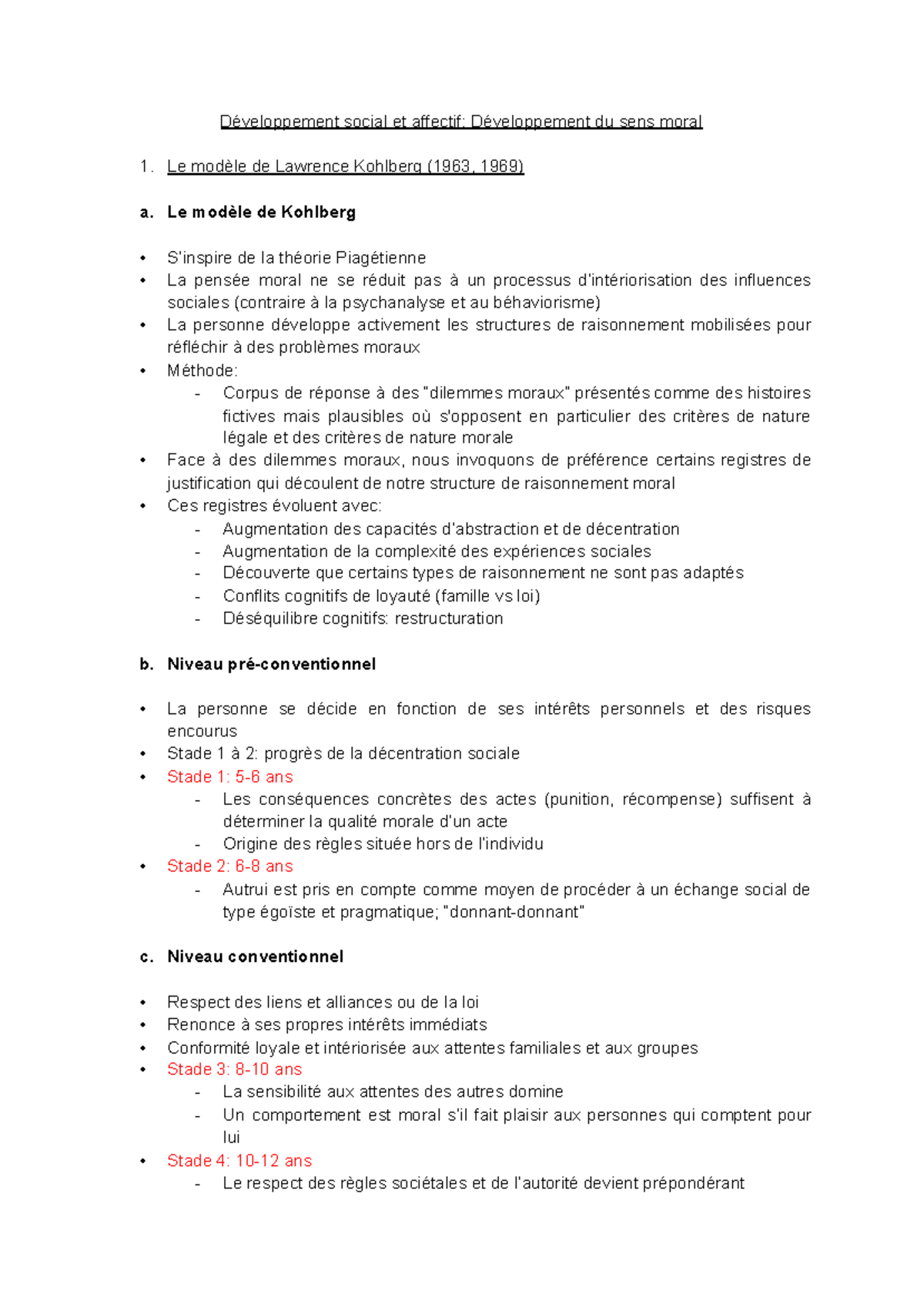11. Développement du sens moral Développement social et affectif