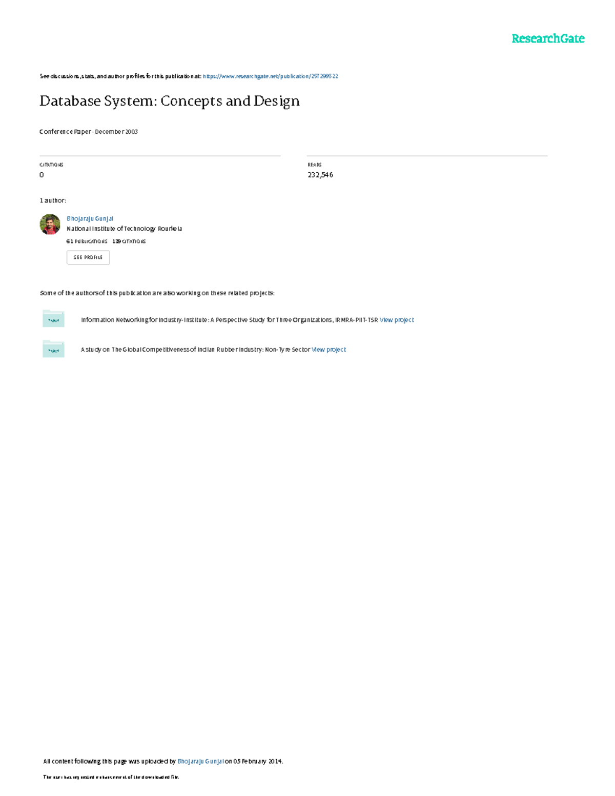 Database System-Lecture Notes for easy study - See discussions, stats ...