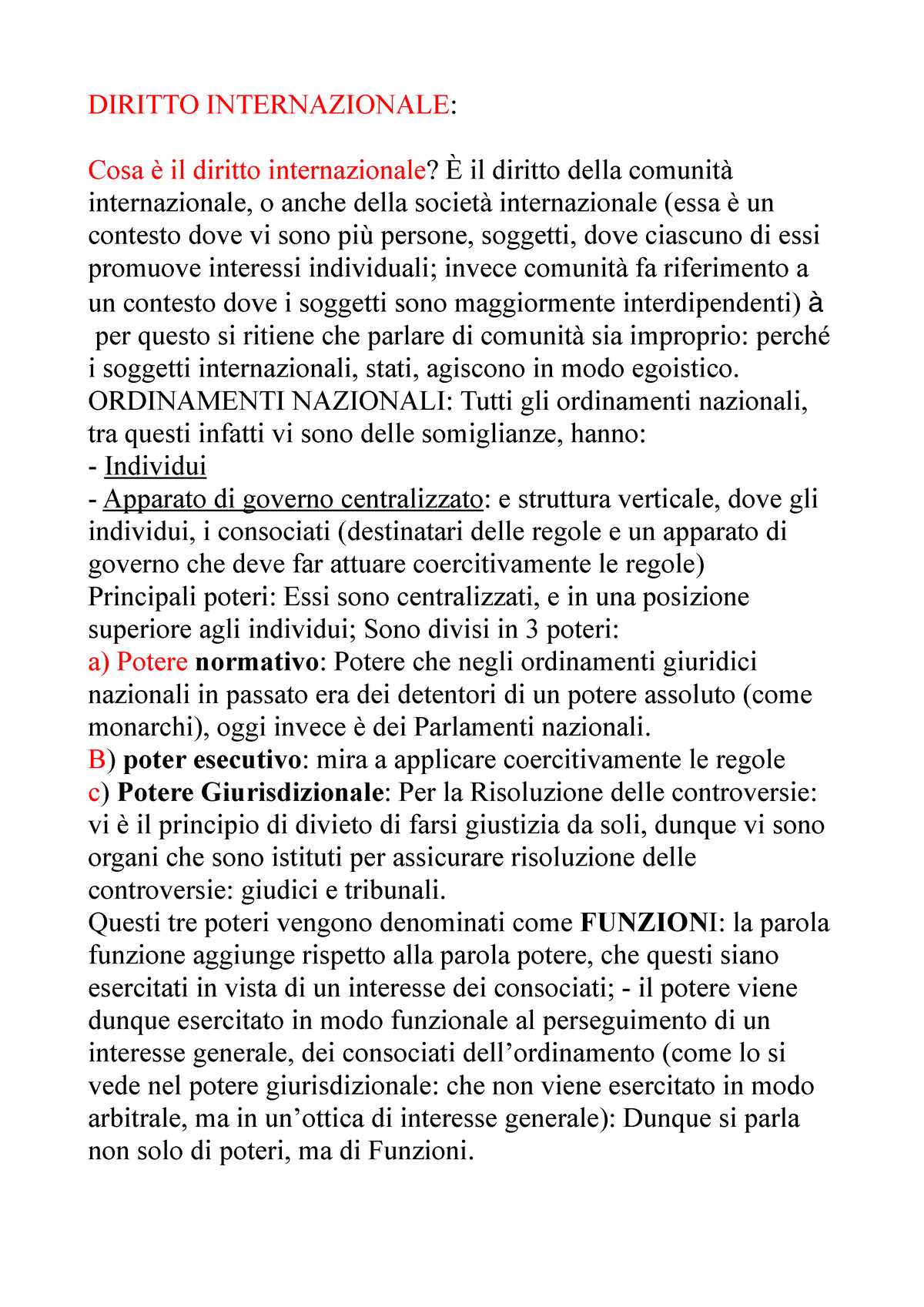 Diritto Internazionale (LG) - DIRITTO INTERNAZIONALE: Cosa è Il Diritto ...