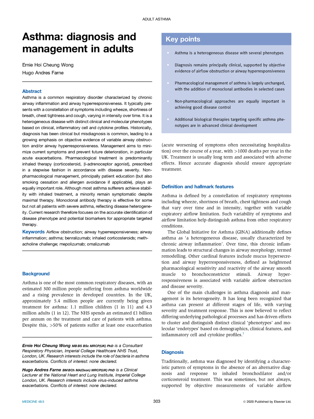 literature review asthma treatment