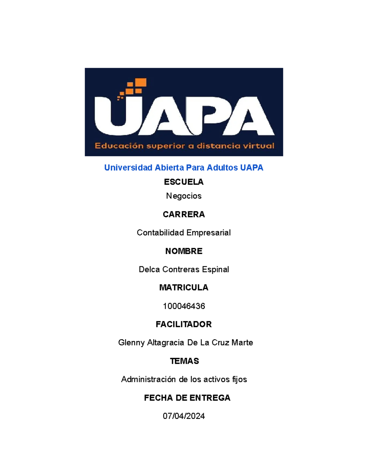 Tarea 8 De Presupuesto Empresarial - Universidad Abierta Para Adultos ...