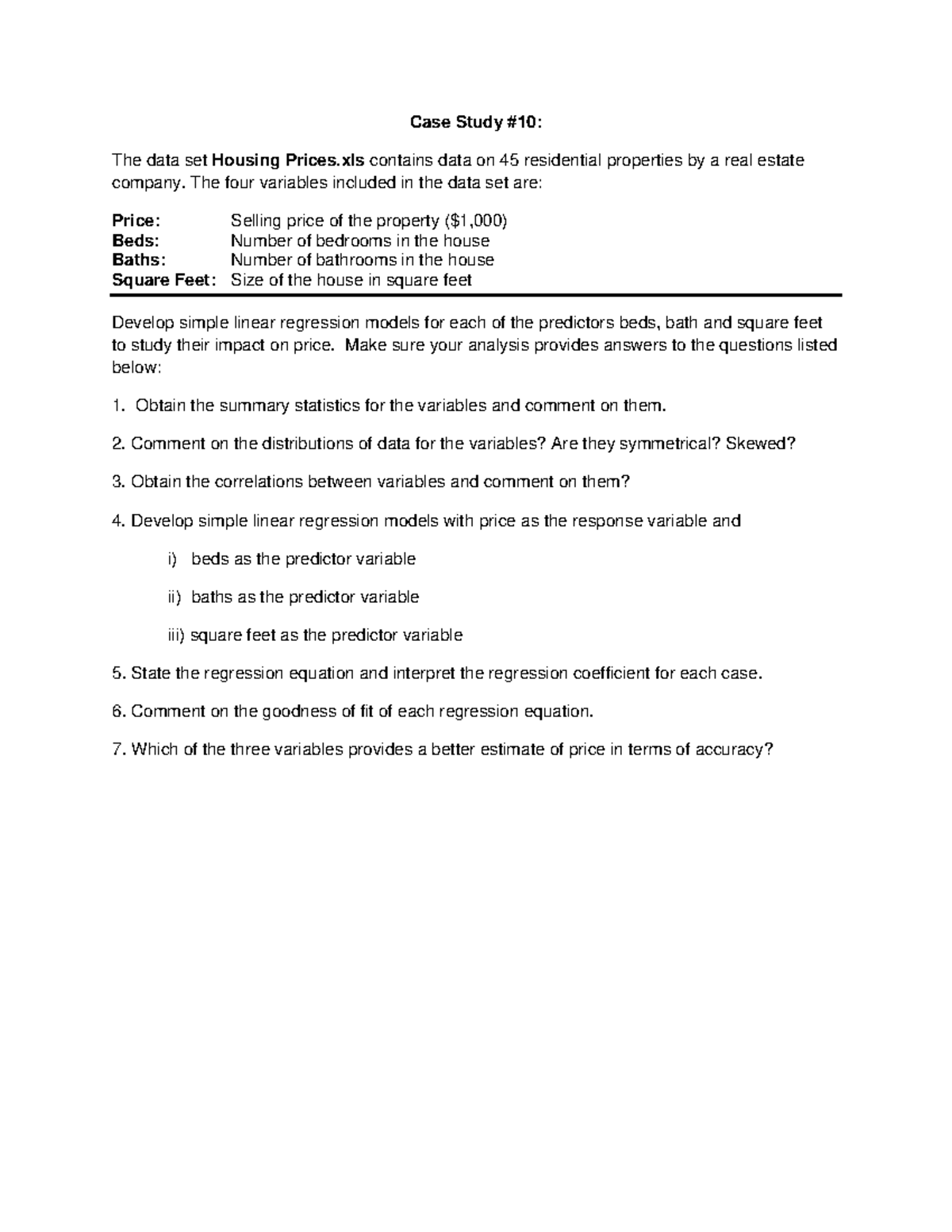 551252 Case Study 10 - Applied Statistics - Studocu