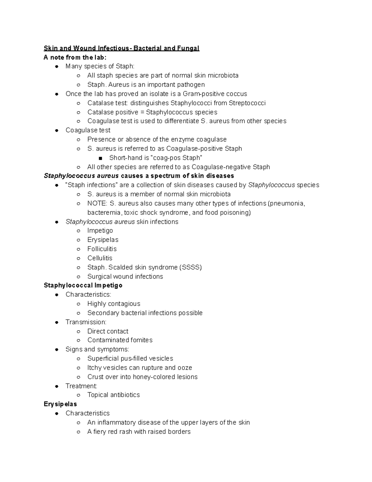 10 17 19 Skin and Wound Infections- Bacterial and Fungal - Skin and ...