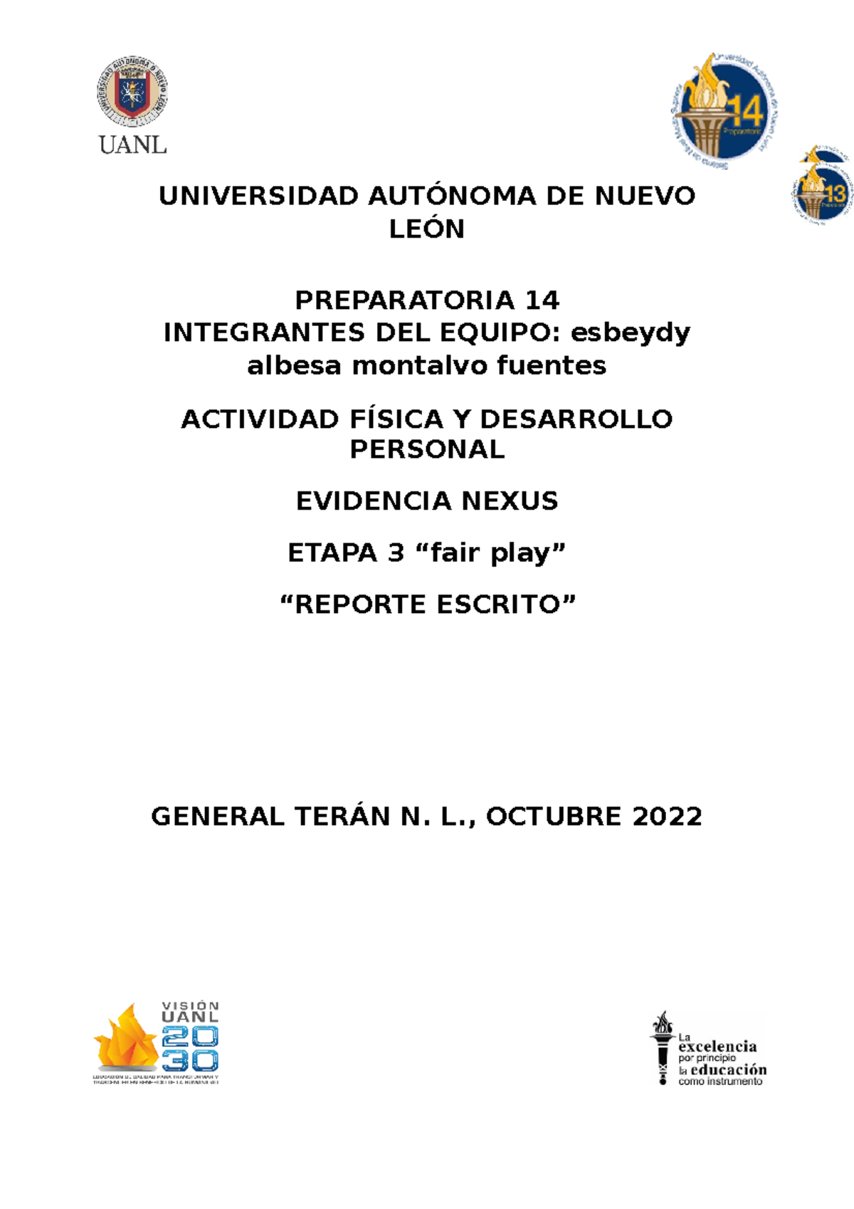 Etapa 3 Actividad Física-1 - UNIVERSIDAD AUTÓNOMA DE NUEVO LEÓN ...