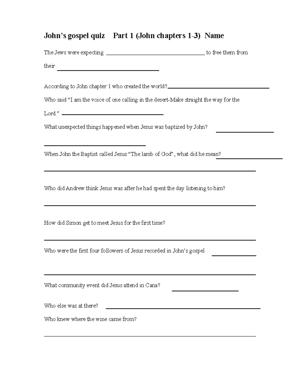 Hw 1 John 1 3 Quiz Hamdnnd John s Gospel Quiz Part 1 John Chapters hw-1-john-1-3-quiz-hamdnnd-john-s-gospel-quiz-part-1-john-chapters
