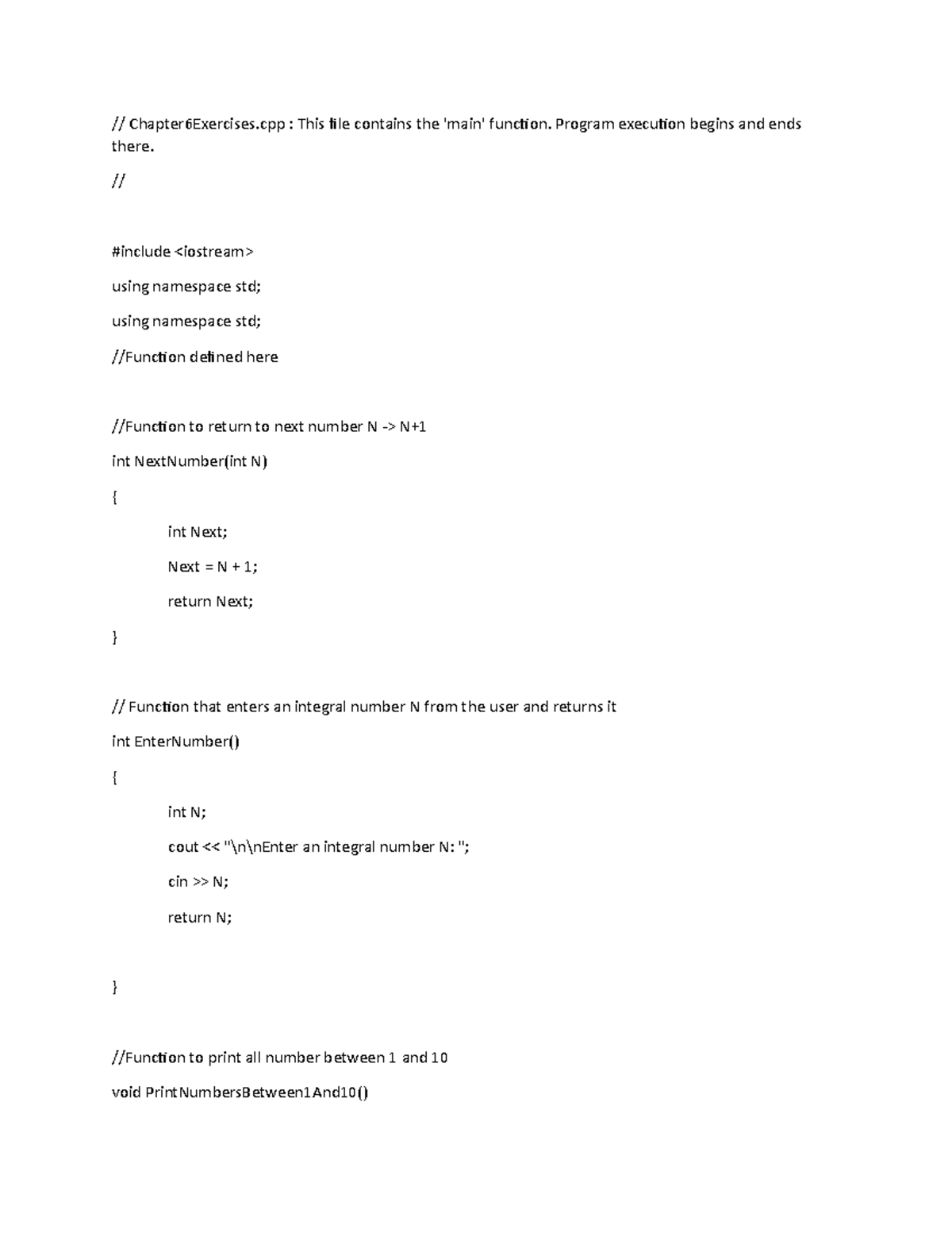 core c programming programming assignment chapter 6