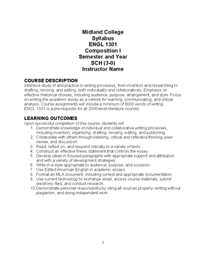 ART-1301 Art Appreciation - Midland College Syllabus ARTS 1301 Art ...