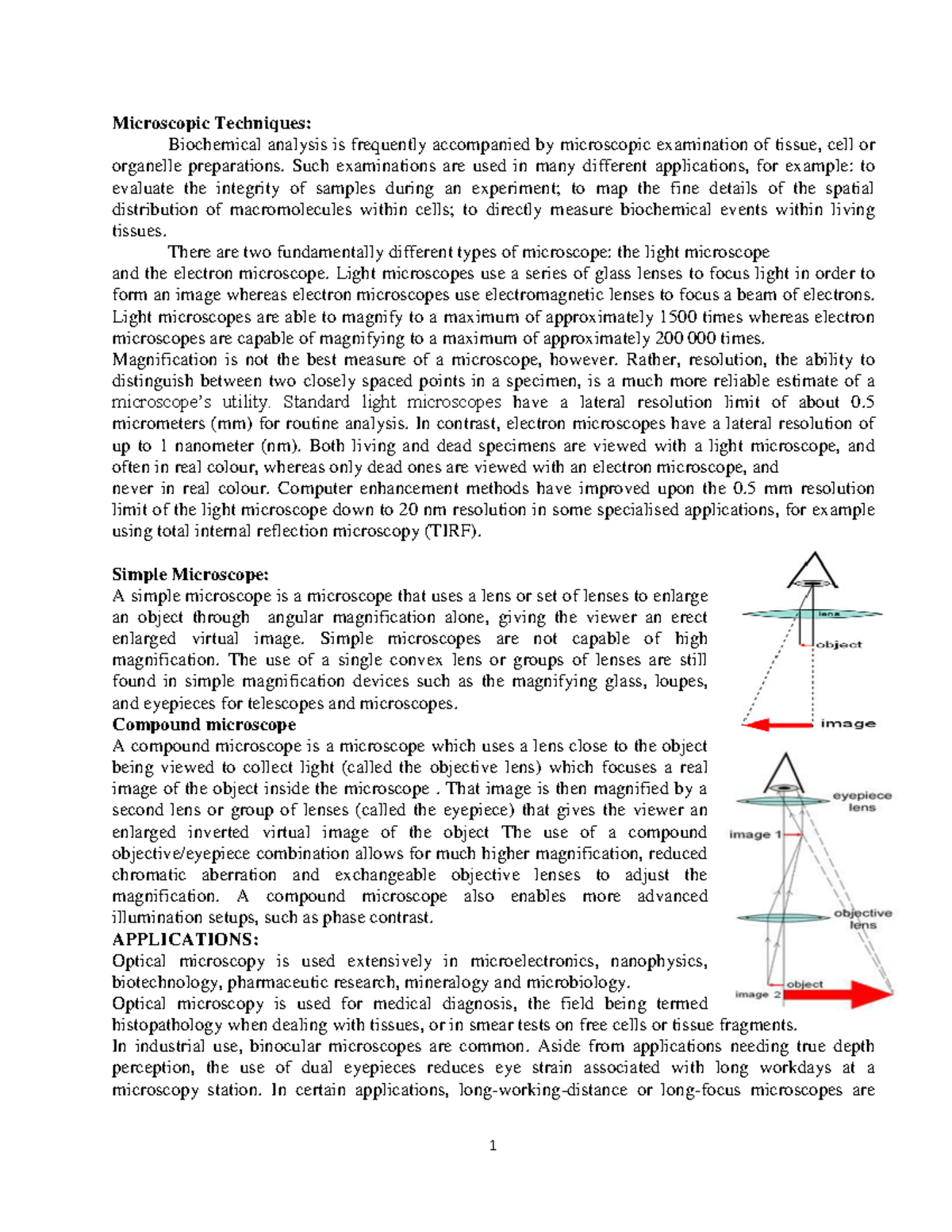 Microscopic Techniques - Microscopic Techniques: Biochemical analysis ...