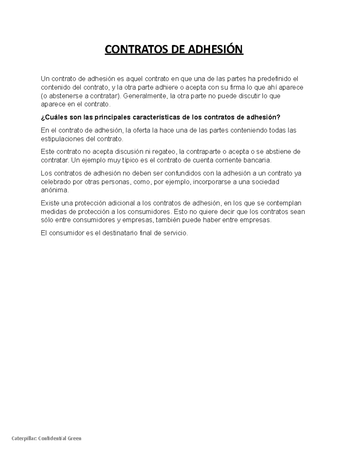 Contratos DE Adhesión - material de repaso y apoyo - CONTRATOS DE ...