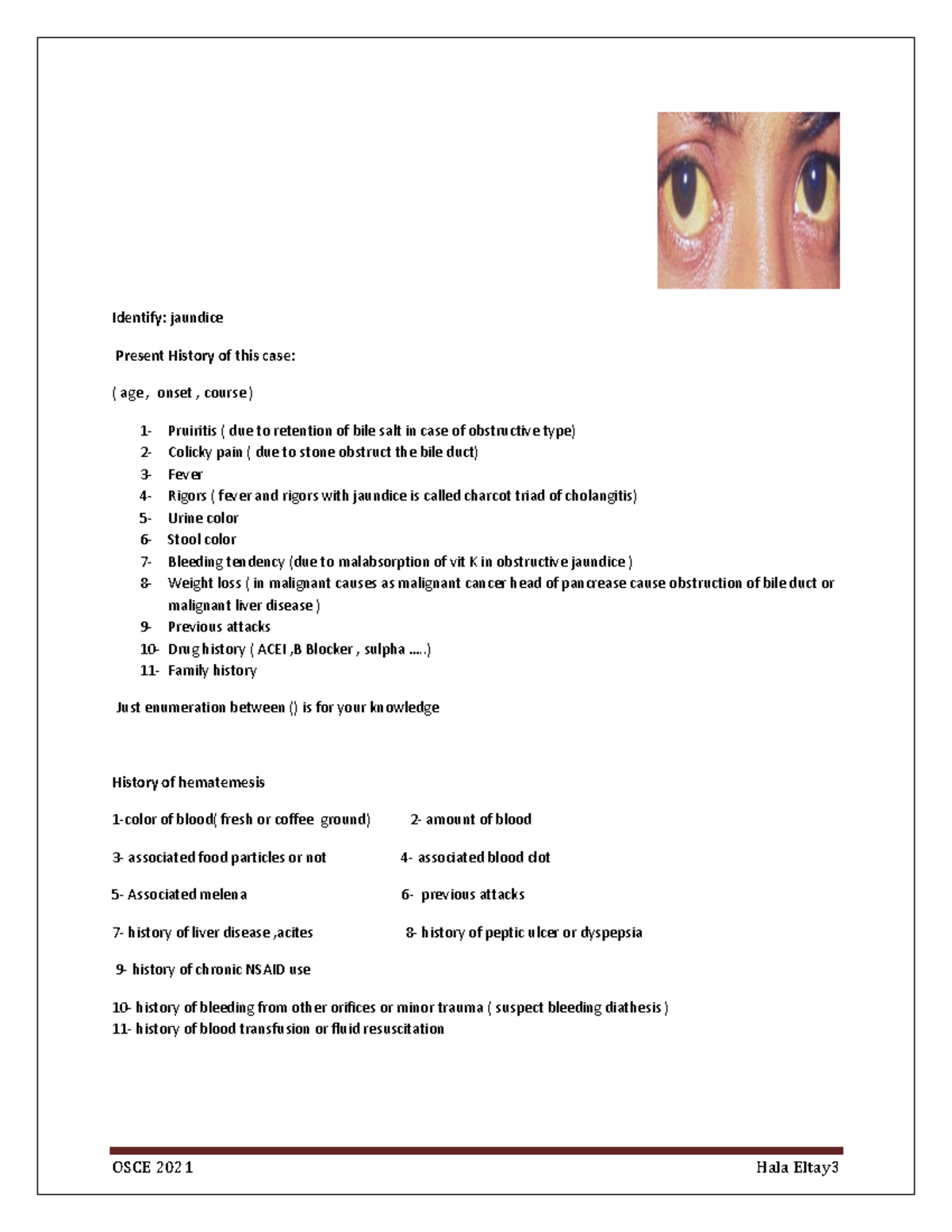 General OSCE pictures - Human Anatomy - Identify: jaundice Present ...