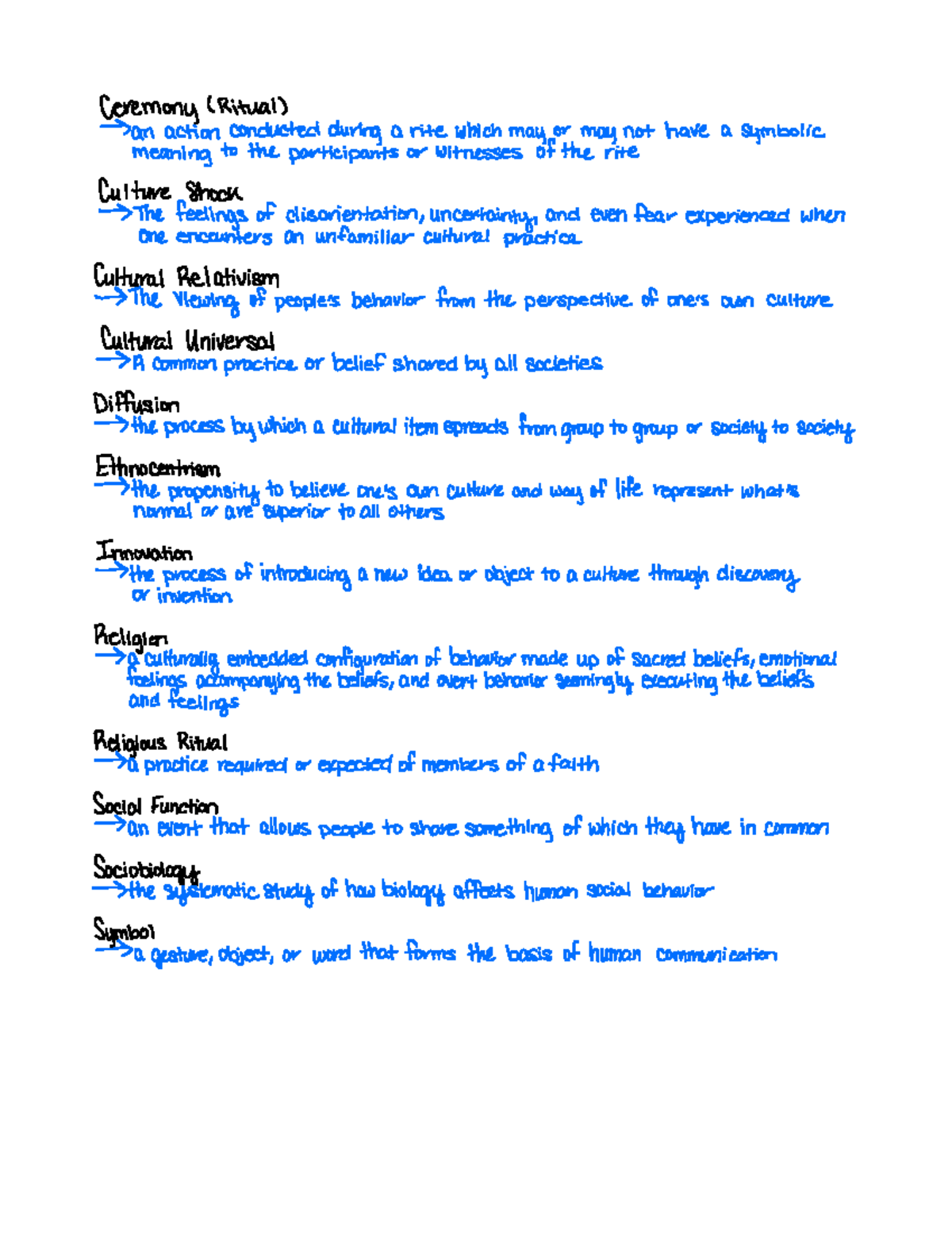 Sociology Definitions - Ceremony Ritual an actionconductedduring a rite ...