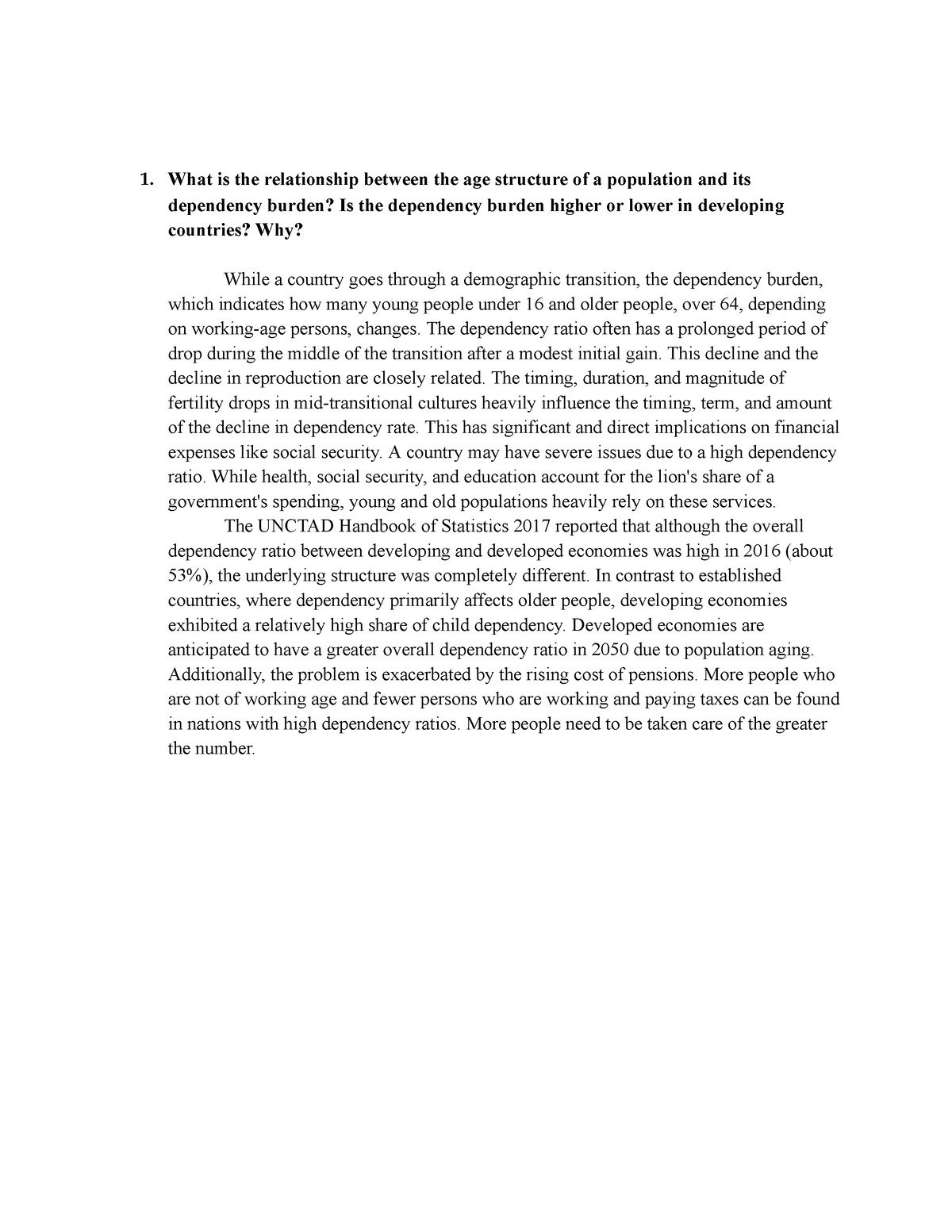 Econ Dev Topic 5 - What is the relationship between the age structure ...