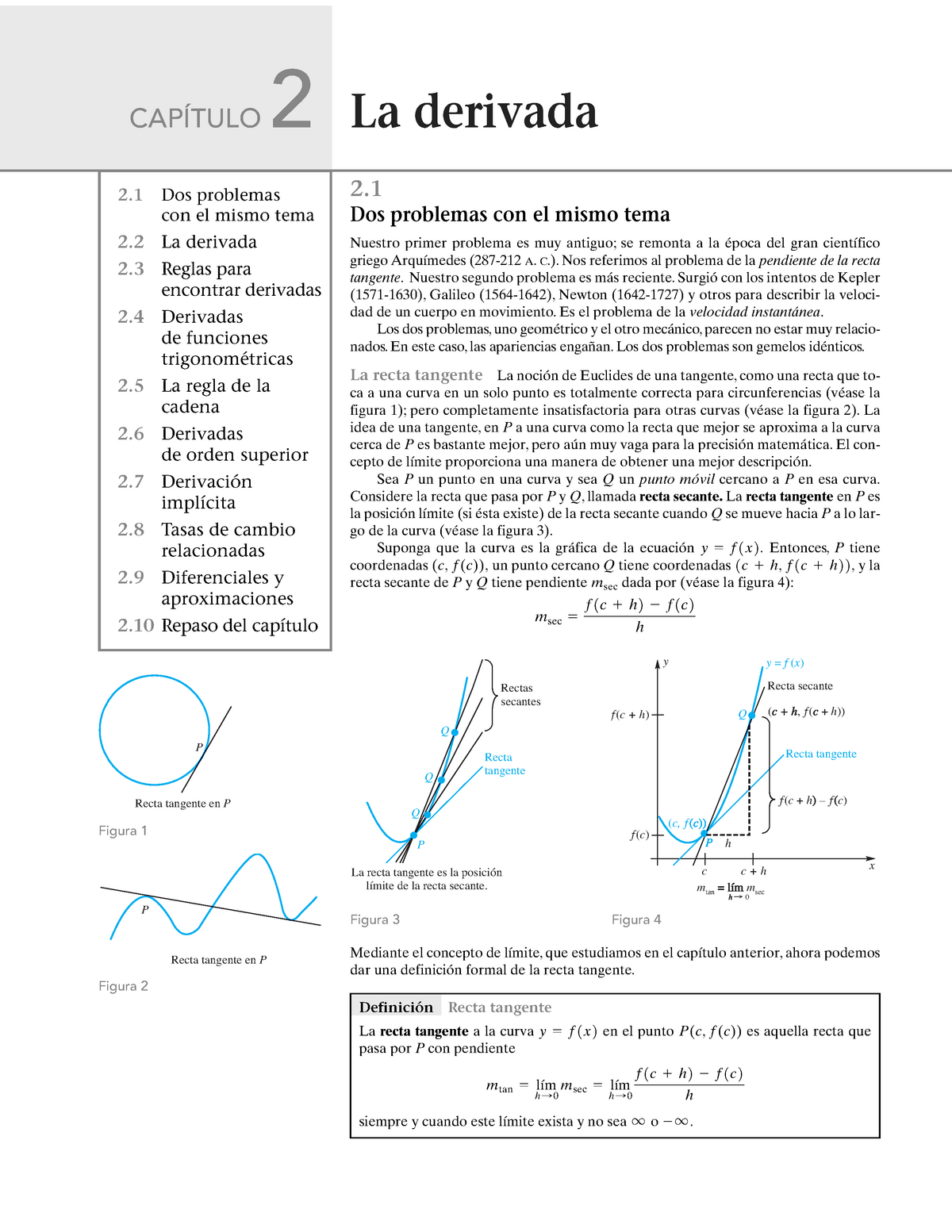 La Derivada Cap Tulo La Derivada Dos Problemas Con El Mismo Tema La Derivada