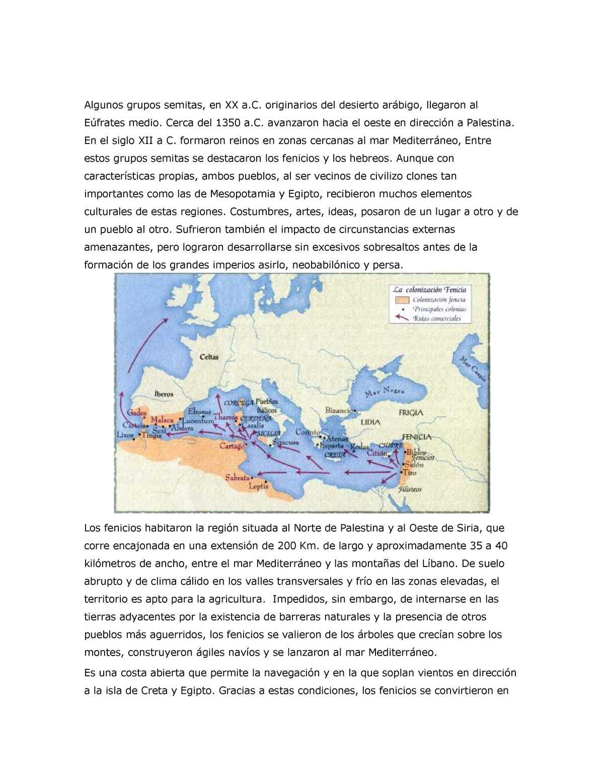 37791456-informe-fenicios - Introducción Algunos grupos semitas, en XX a.  originarios del desierto - Studocu