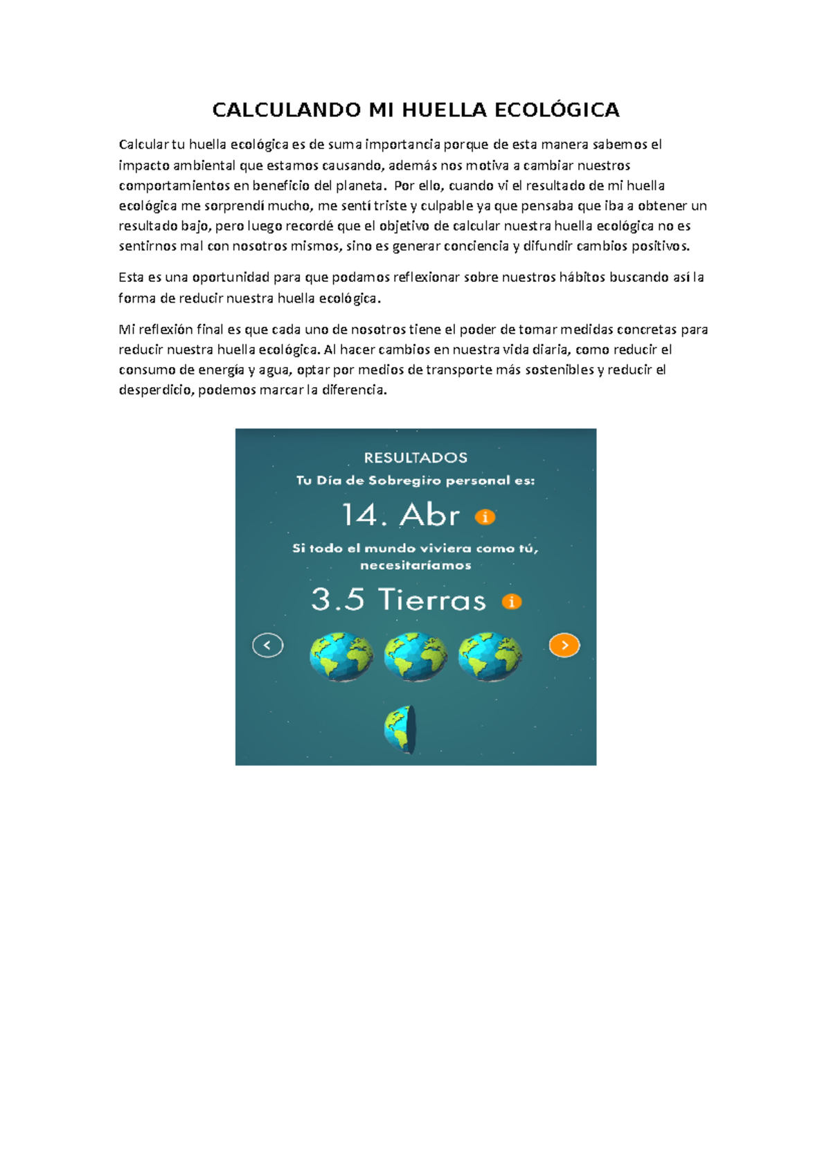 medio Ambiente13 - CALCULANDO MI HUELLA ECOLÓGICA Calcular tu huella ...