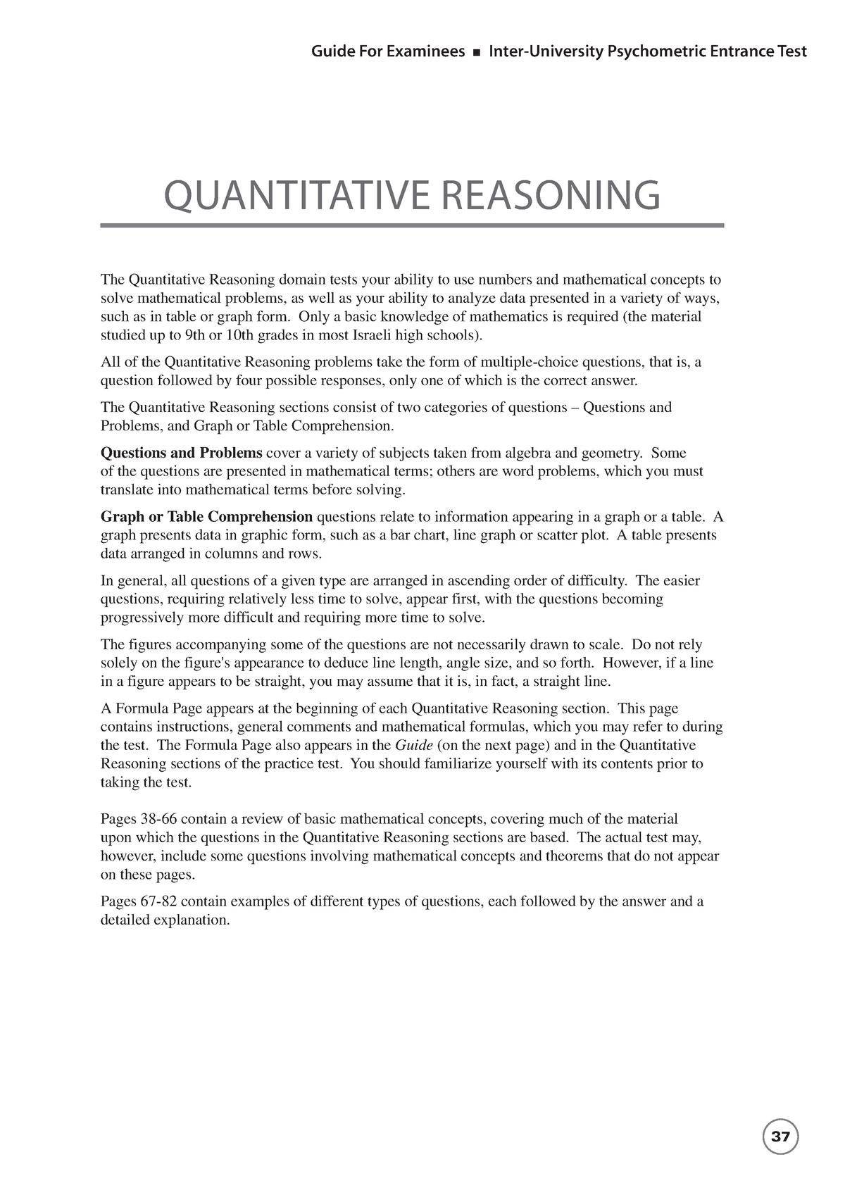 Quantitative Reasoning 2 - Only A Basic Knowledge Of Mathematics Is ...