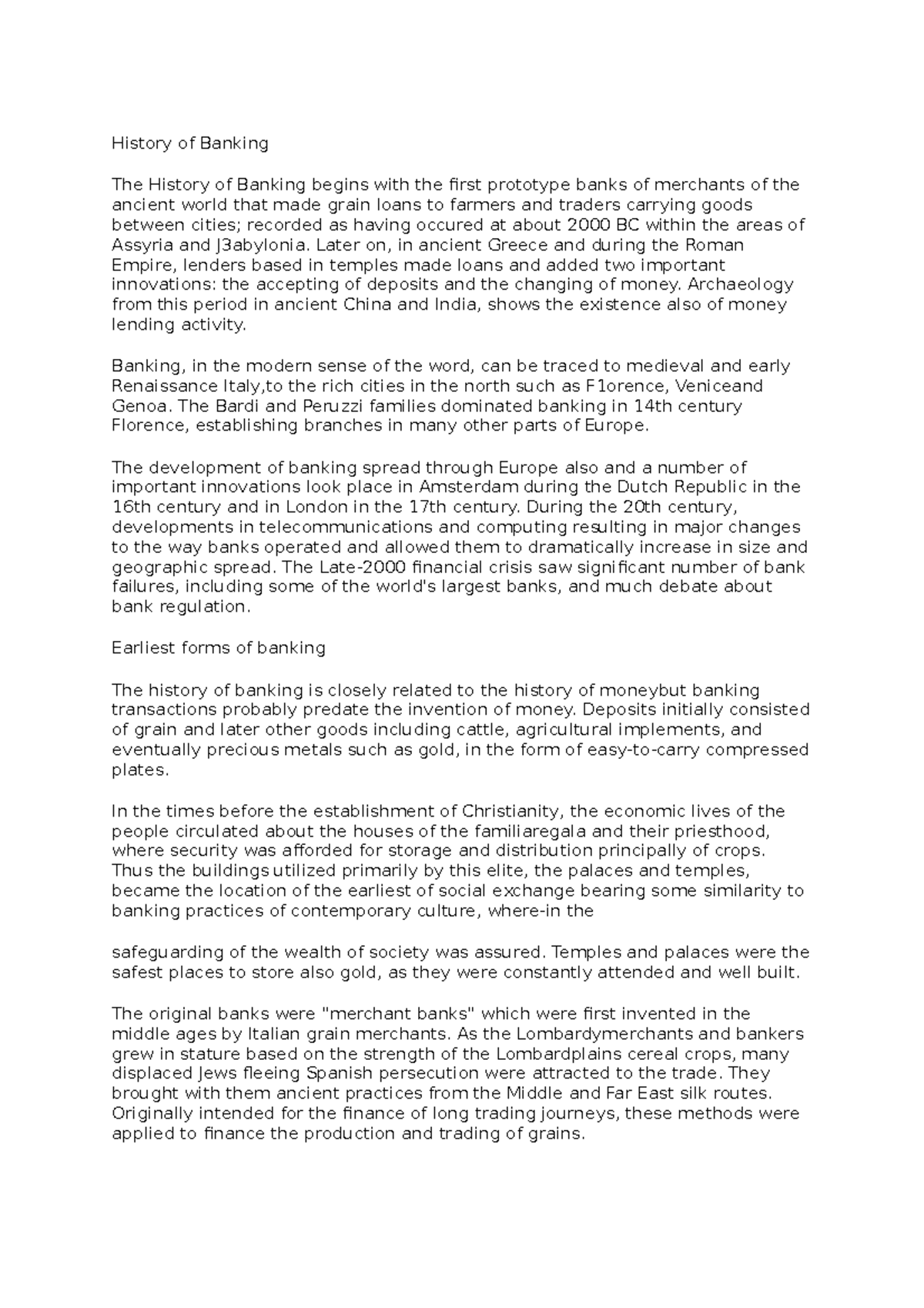 History of Banking - Later on, in ancient Greece and during the Roman ...