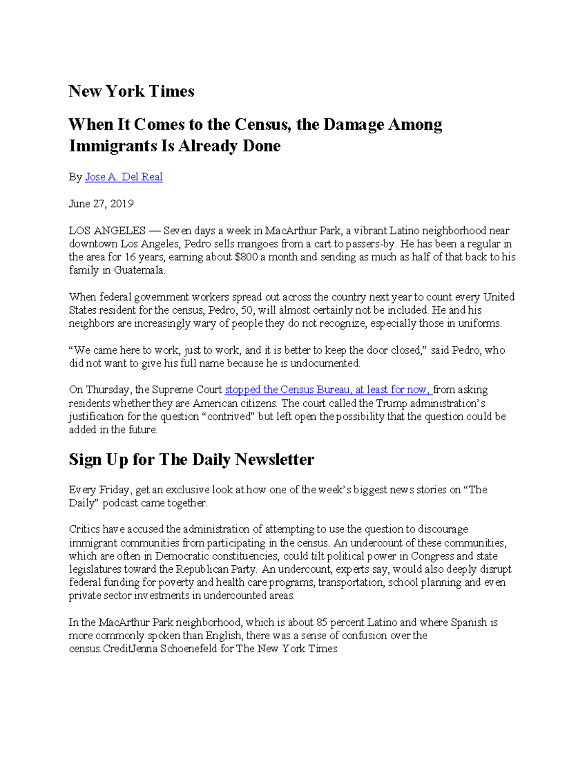 When It Comes to the Census, the Damage Among Immigrants Is Already