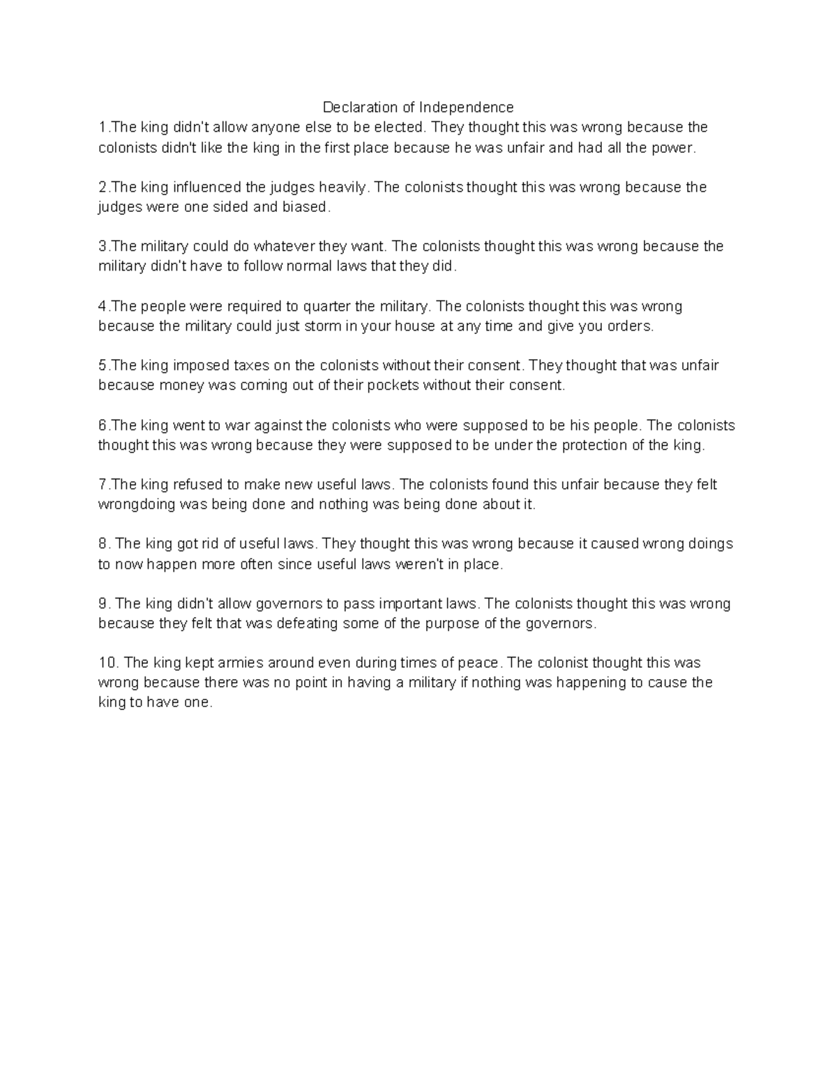 Samuel Bryant-Declaration of Independence - Declaration of Independence ...