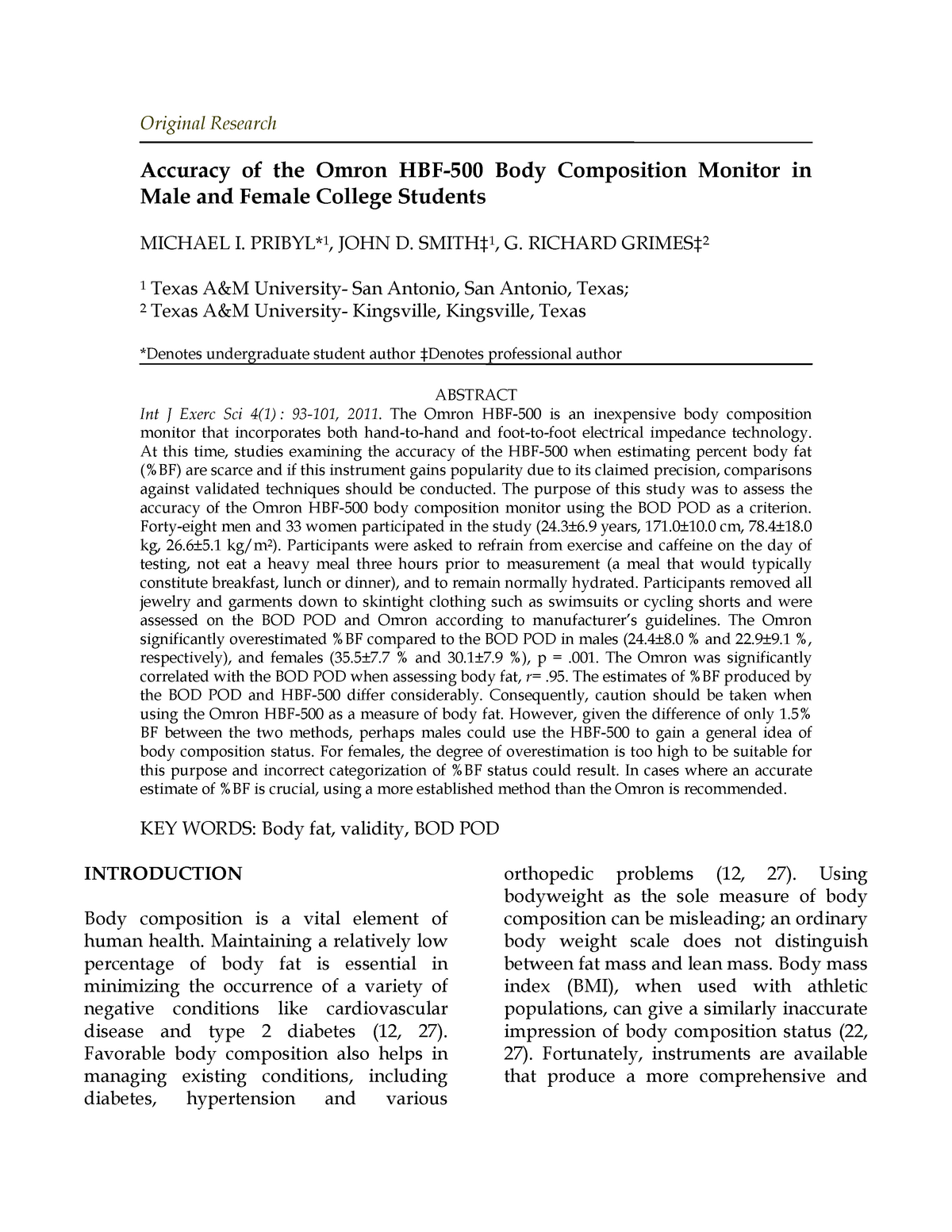 Omron HBF-500 Body Composition Monitor and Scale 