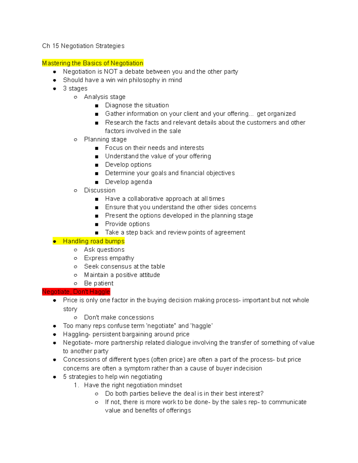 Ch 15 Negotiation Strategies - Ch 15 Negotiation Strategies Mastering ...