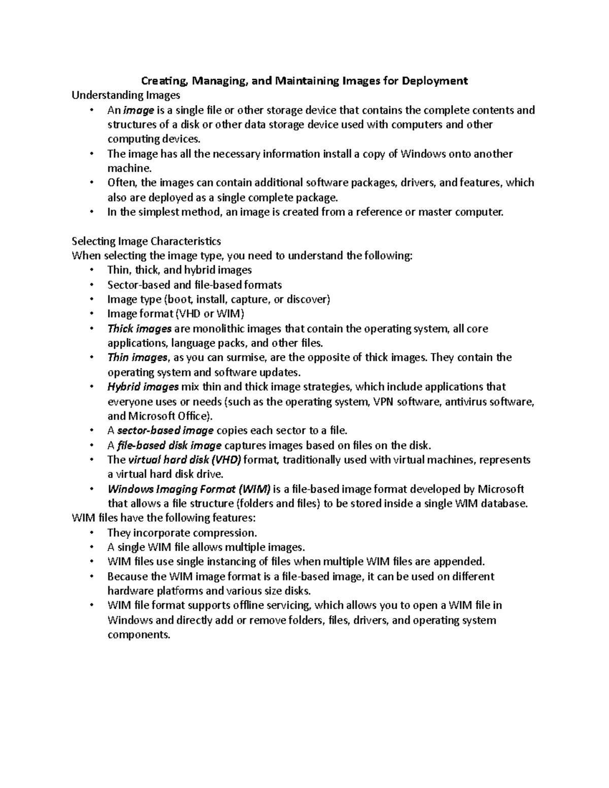 Cs 462 Notes 4 Guidance Creating Managing And Maintaining Images