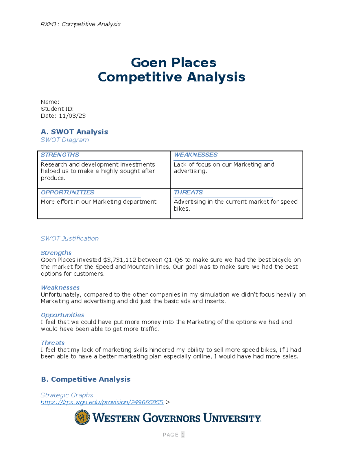 Competitive Analysis Task 2 RXM1 Competitive Analysis Goen Places