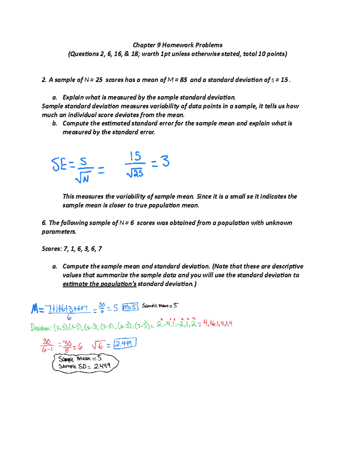 Chapter+9+Homework+Problems - Chapter 9 Homework Problems (Ques6ons 2 ...
