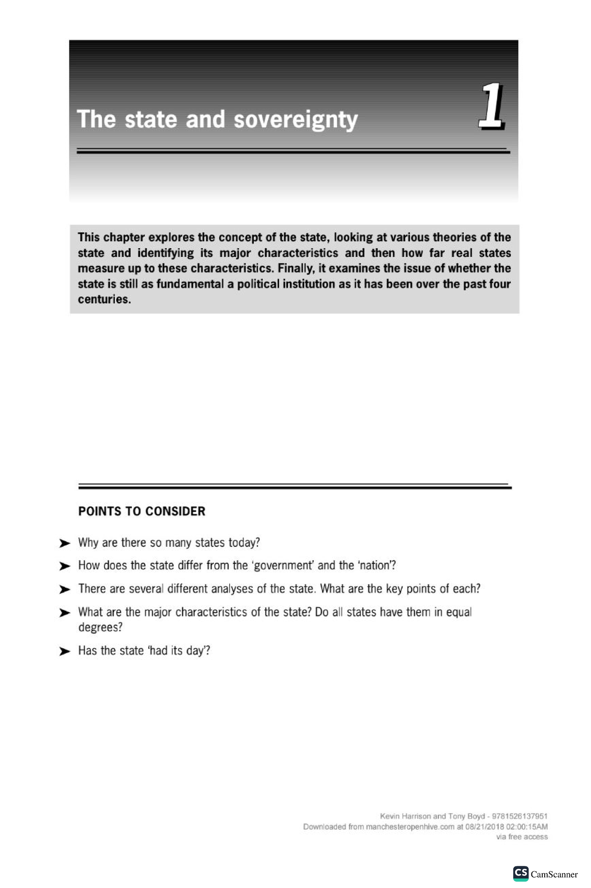 The state and sovereignty - Finally, it examines the issue of whether ...