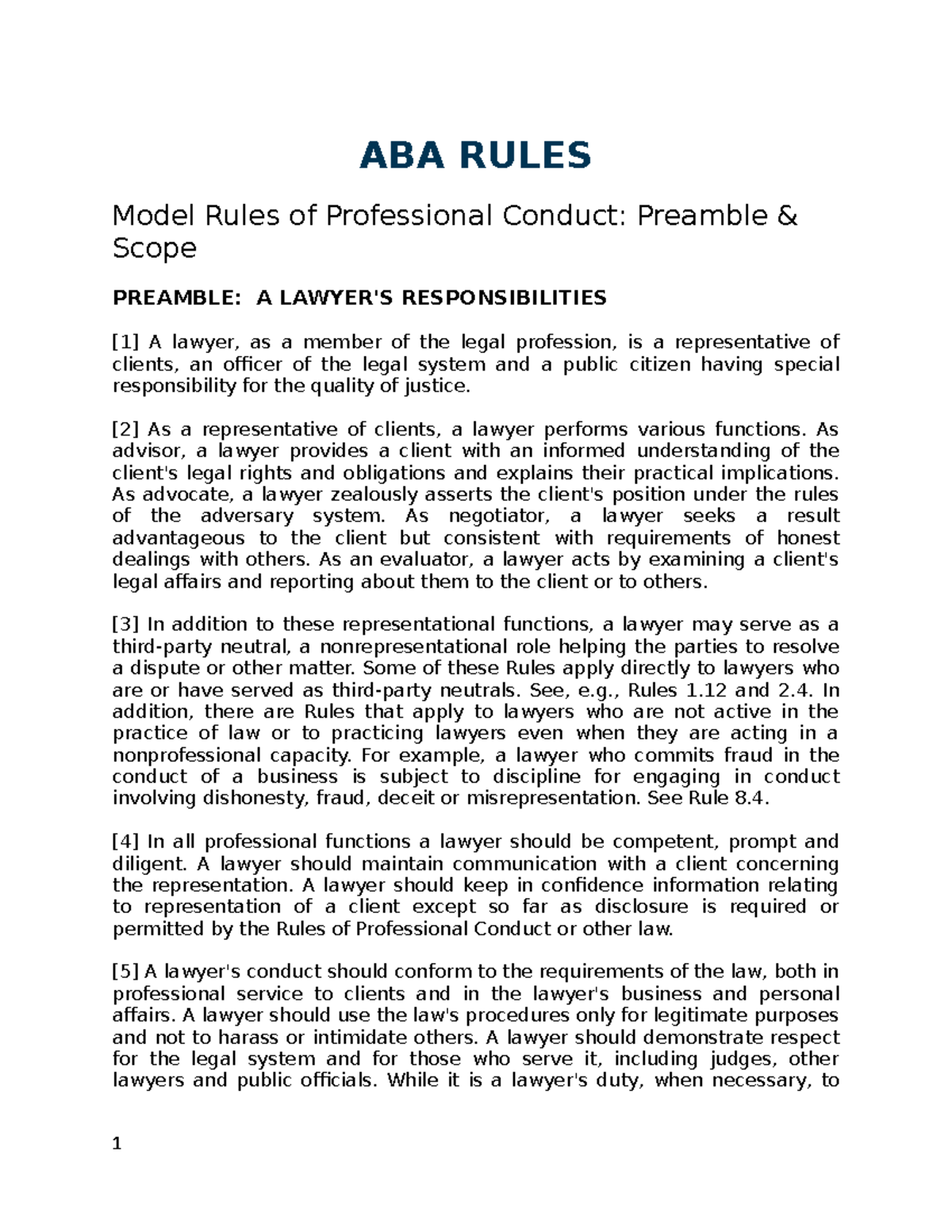 aba-rules-ethics-280s-studocu