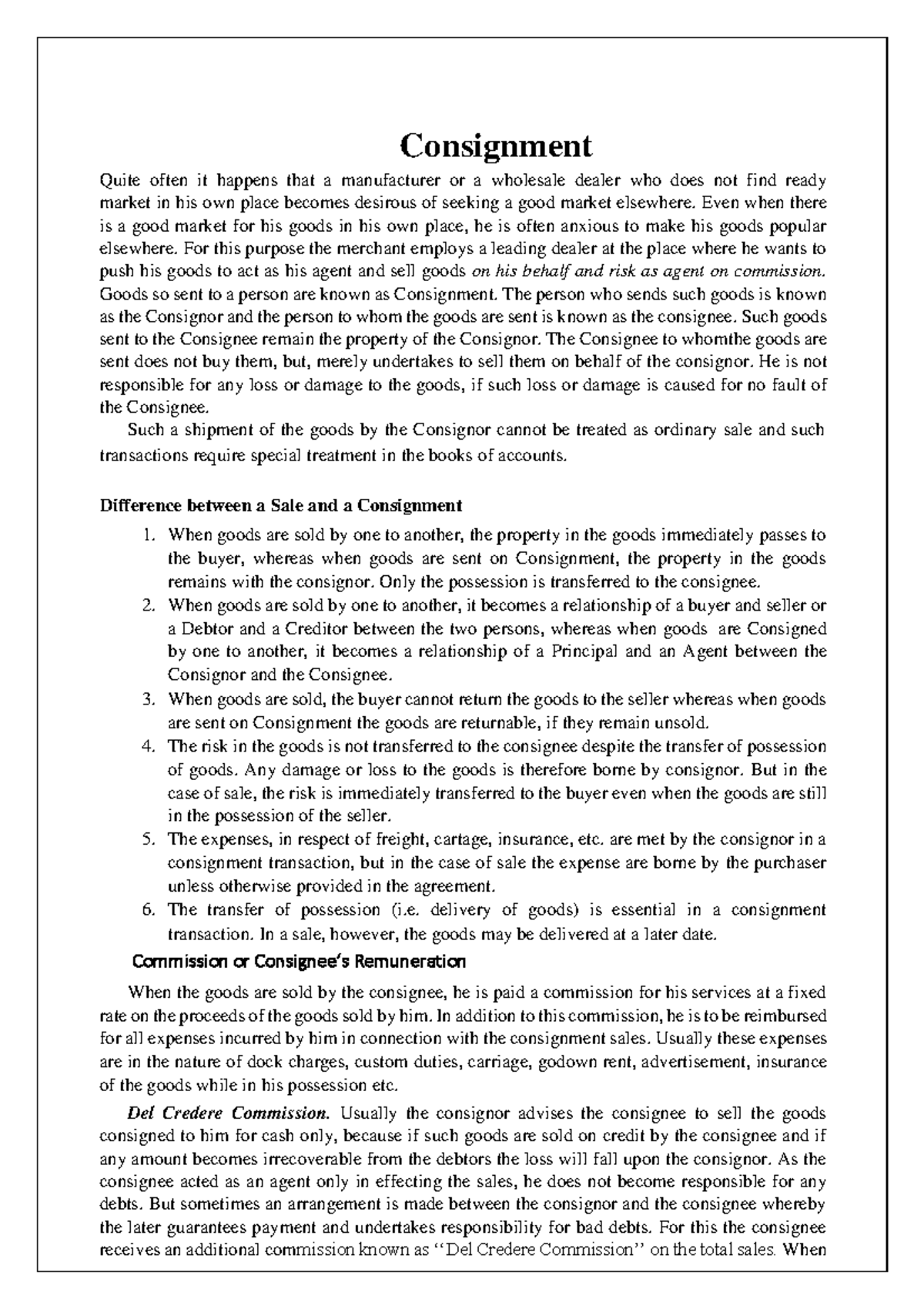 Consignment - Consignment Quite often it happens that a manufacturer or ...