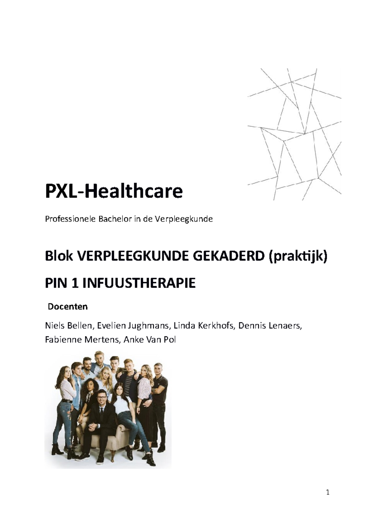 Tekst Pin 1 Infuustherapie - PXL-Healthcare ####### Professionele ...