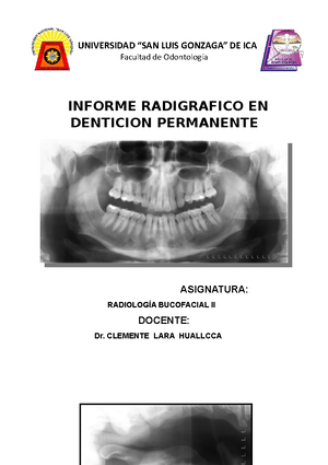 MAPA 2 RAD - apunte de radiologia - T.. RADIOGR¡FICAS EXTRAORALES Son ...