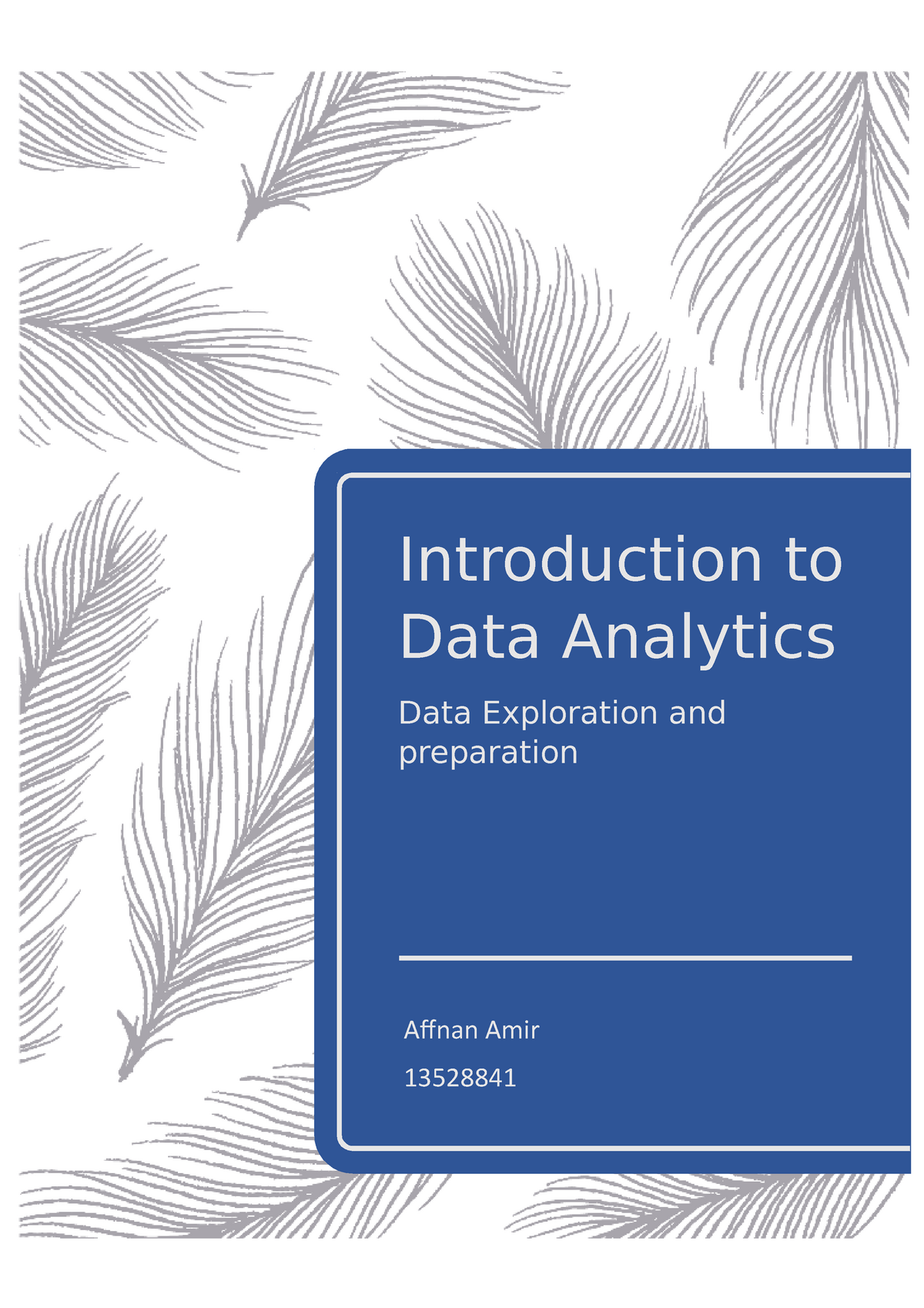 introduction to data analytics assignment