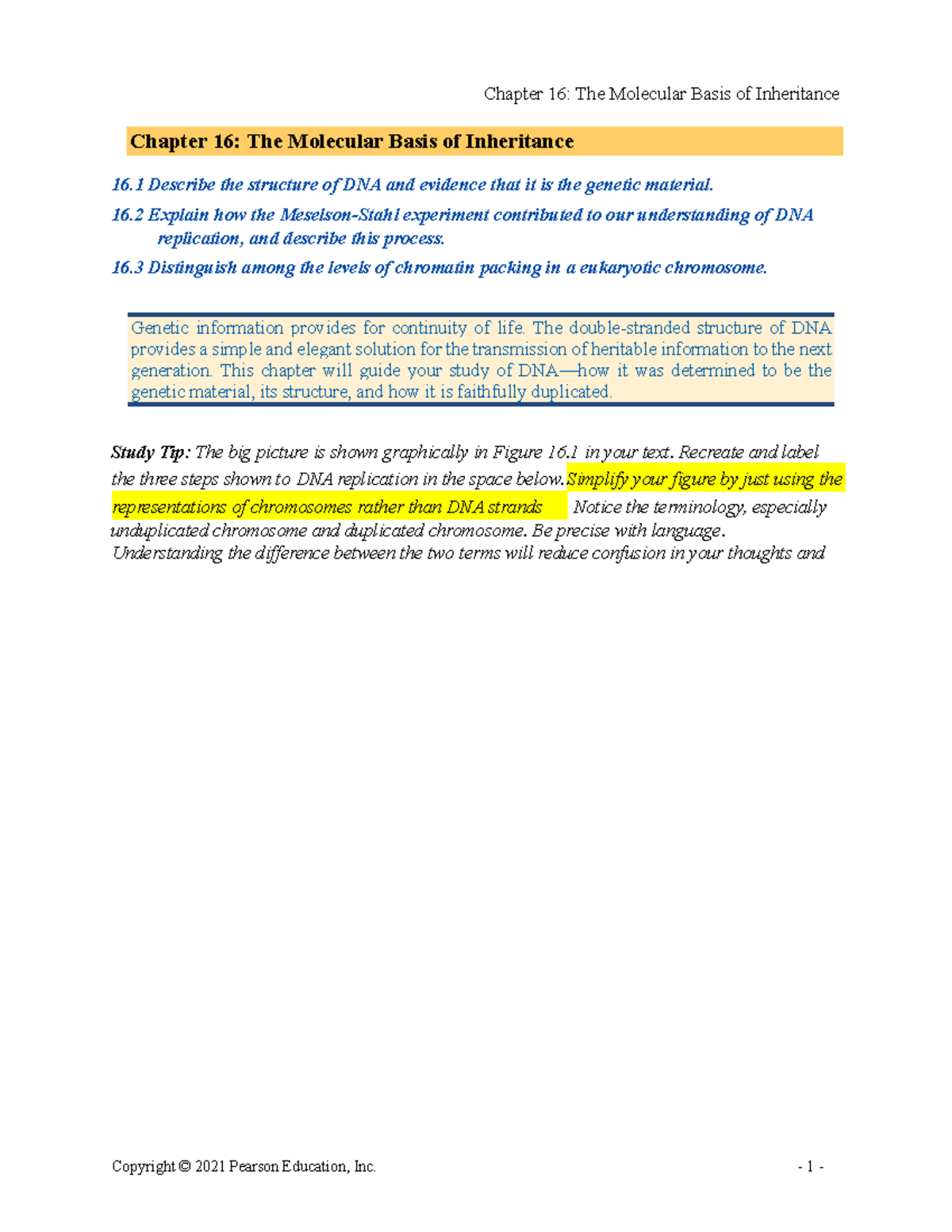 Ch16 rga - Reading Guide Assignment - Copyright © 2021 Pearson ...