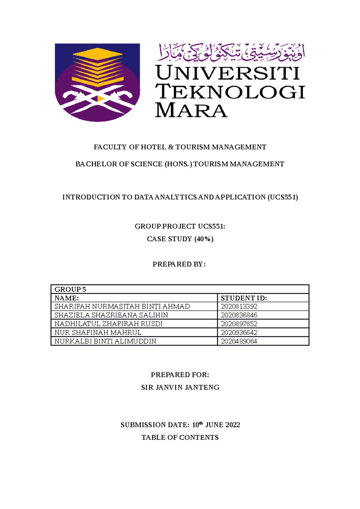 ucs551 group assignment