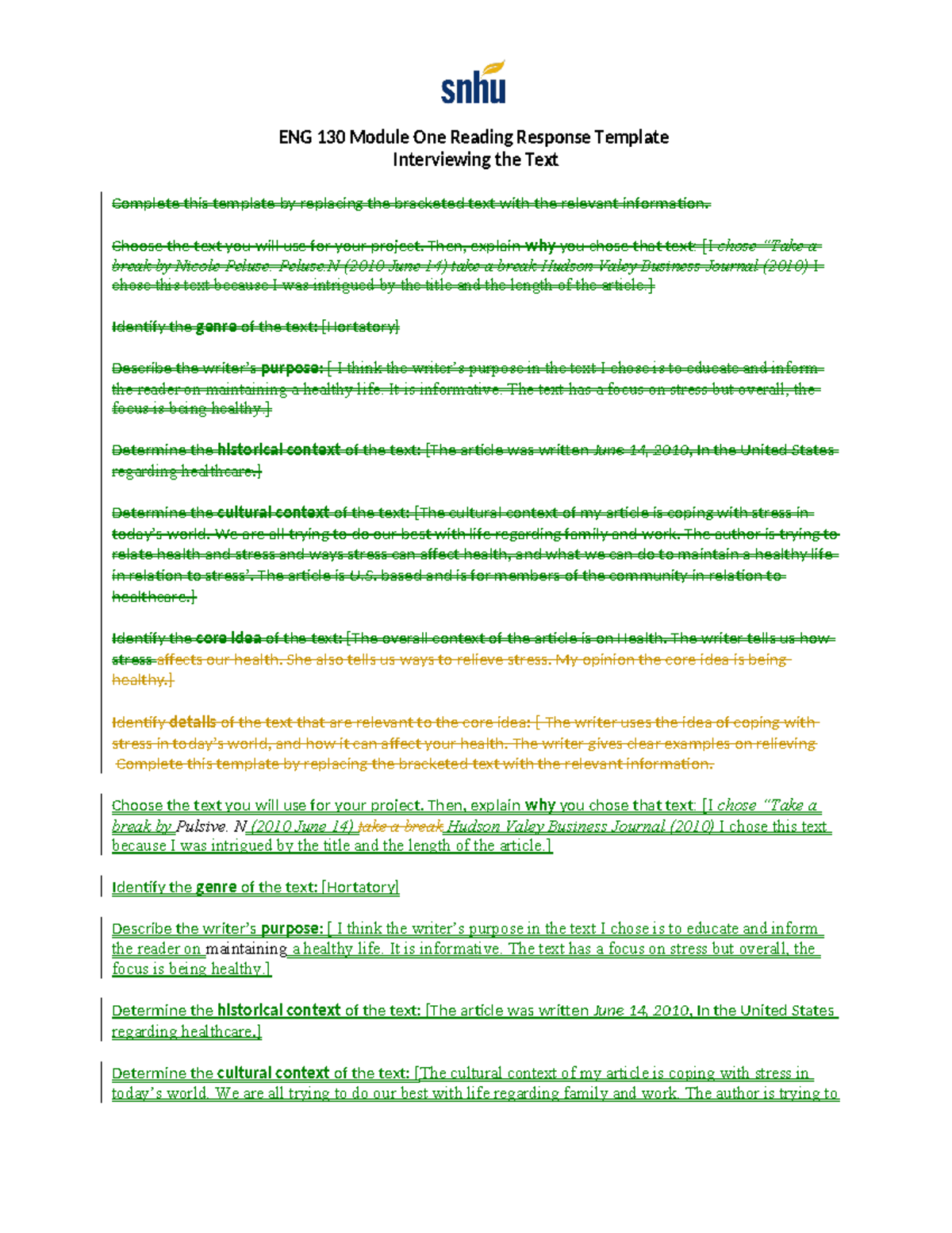 ENG 130 Module One Reading Response Template (2) ENG 130 Module One