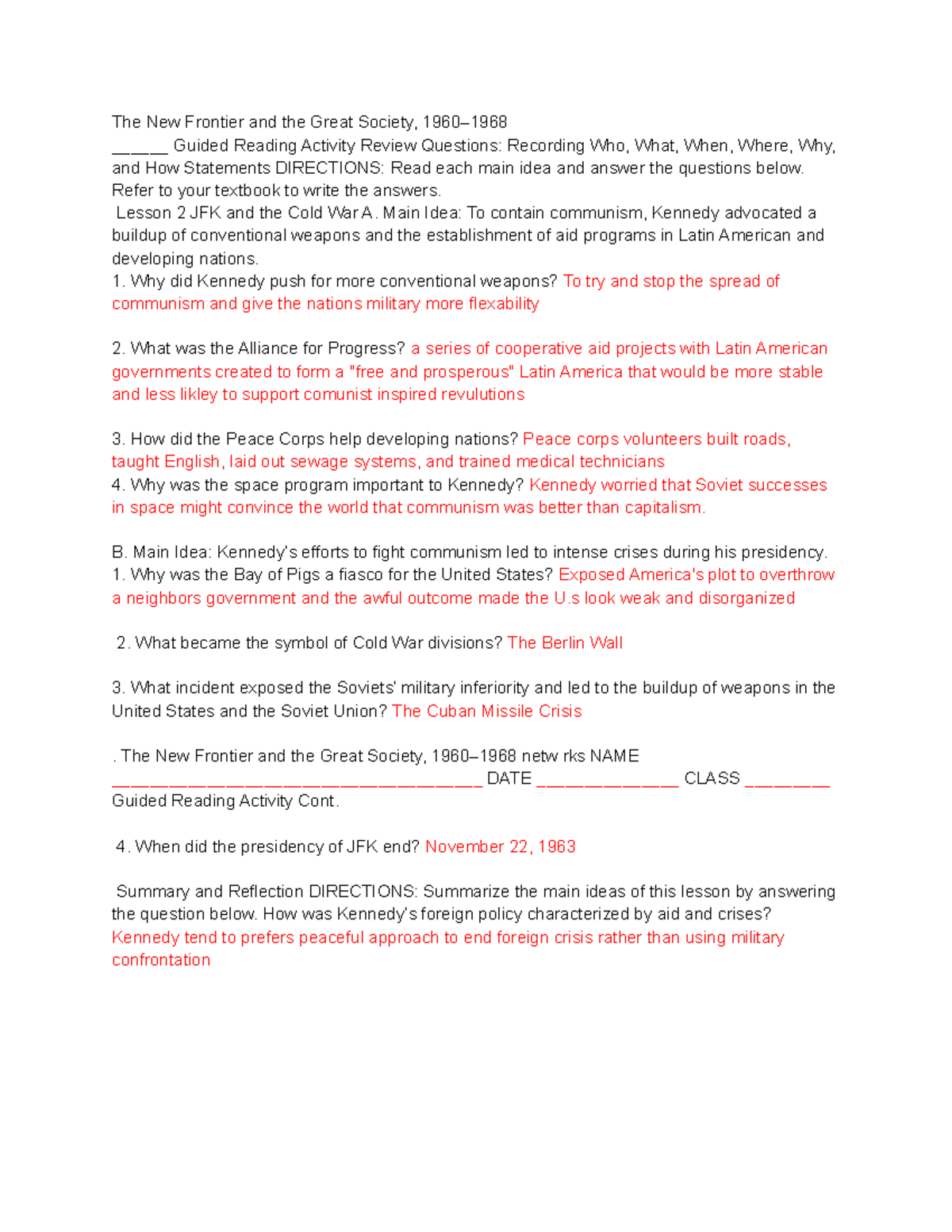 Copy of ch 24 lesson 2 - kmhbvvygv g - The New Frontier and the Great ...