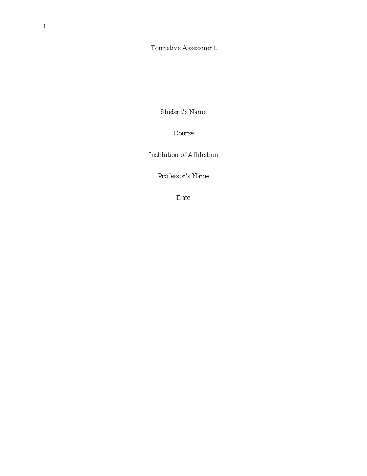 CASE A - CASE STUDY A - Formative Assessment Student’s Name Course ...