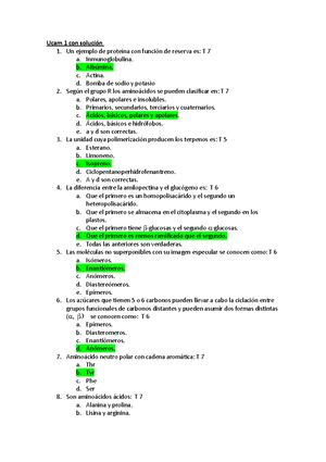 Examen Bioquímica Segundo Parcial (resuelto) - Bioquímica - UCAM - Studocu