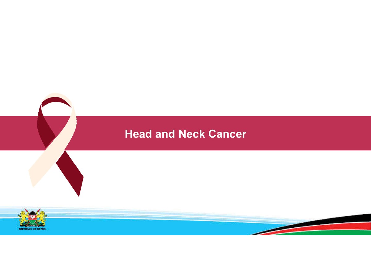 Head And Neck Cancer - Oncology - Head And Neck Cancer Course Purpose ...