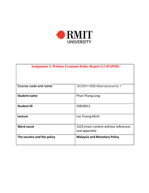 macroeconomics assignment 3