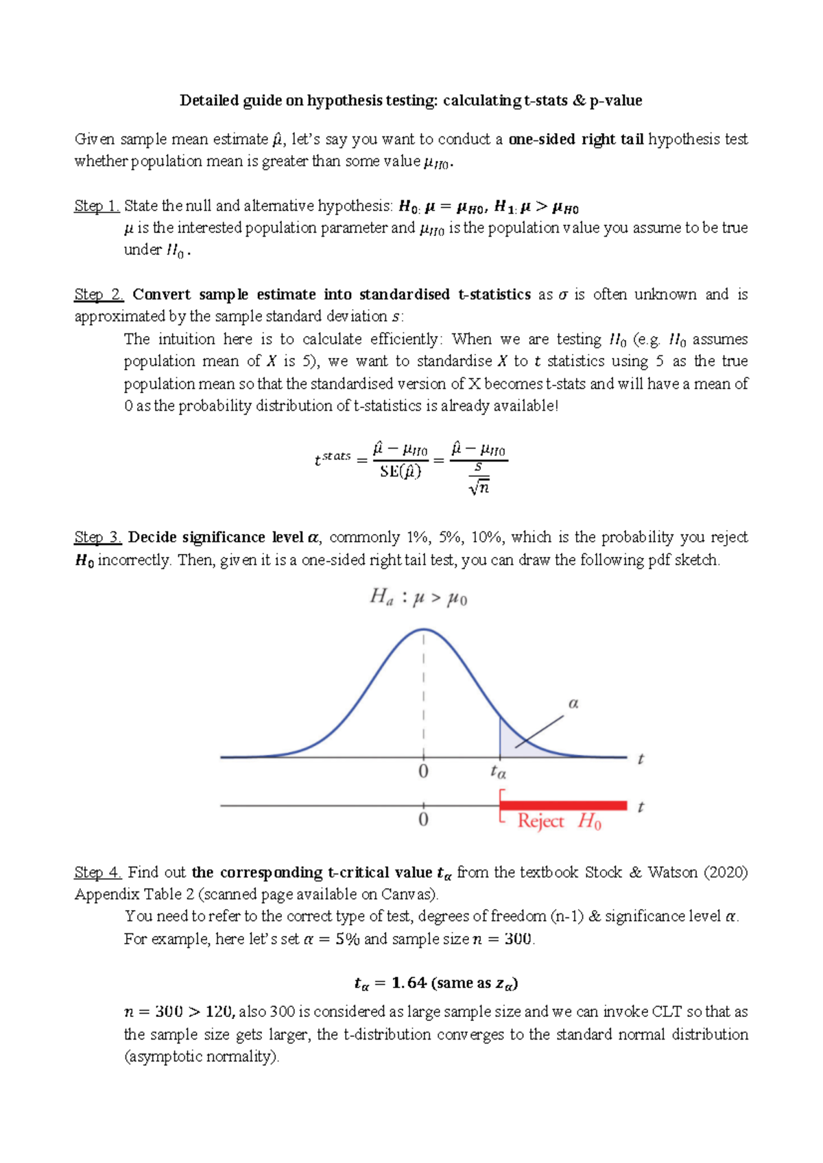 Detailed guide on hypothesis testing - Step 1. State the null and ...